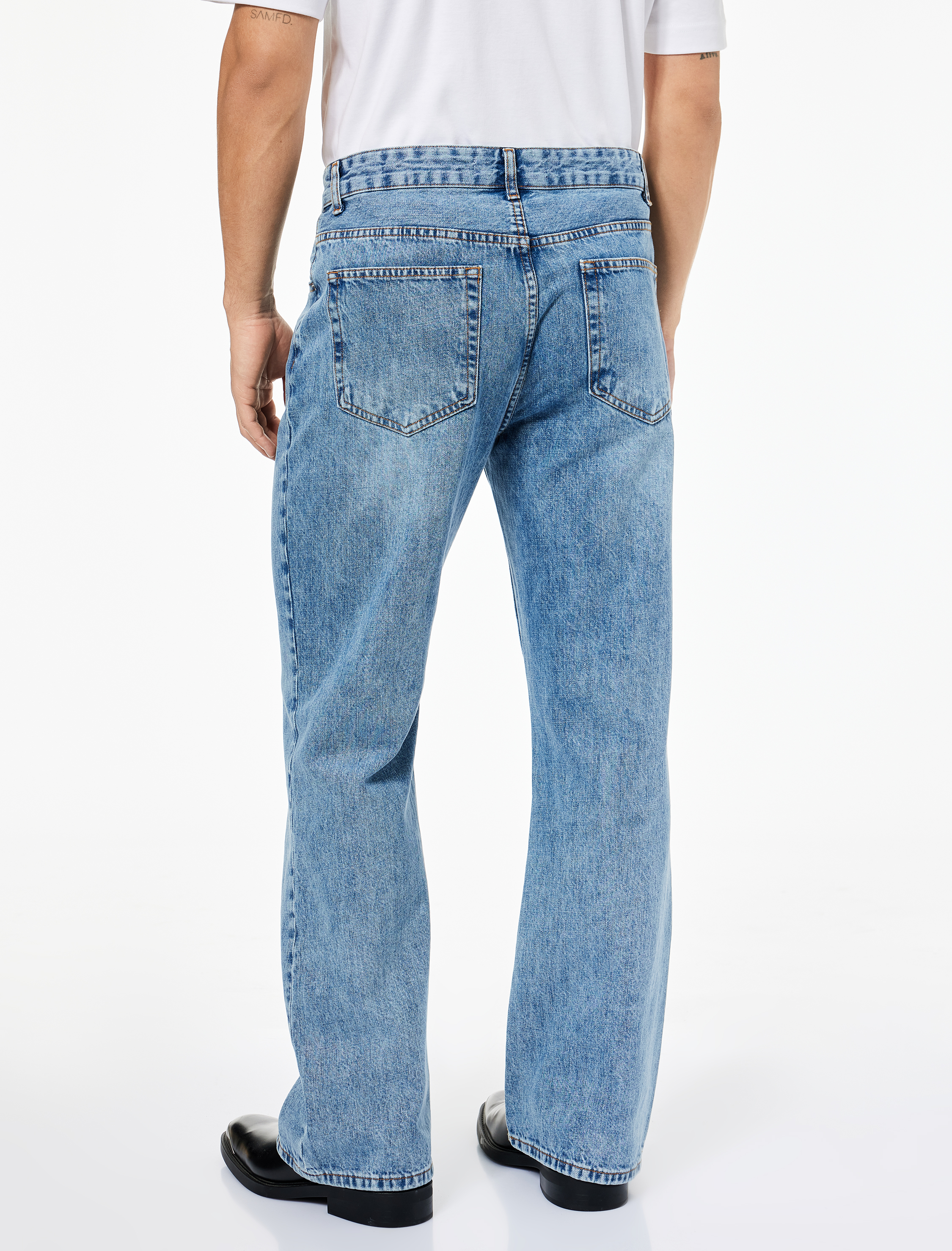   Pamuklu Cepli İspanyol Paça Jean Pantolon