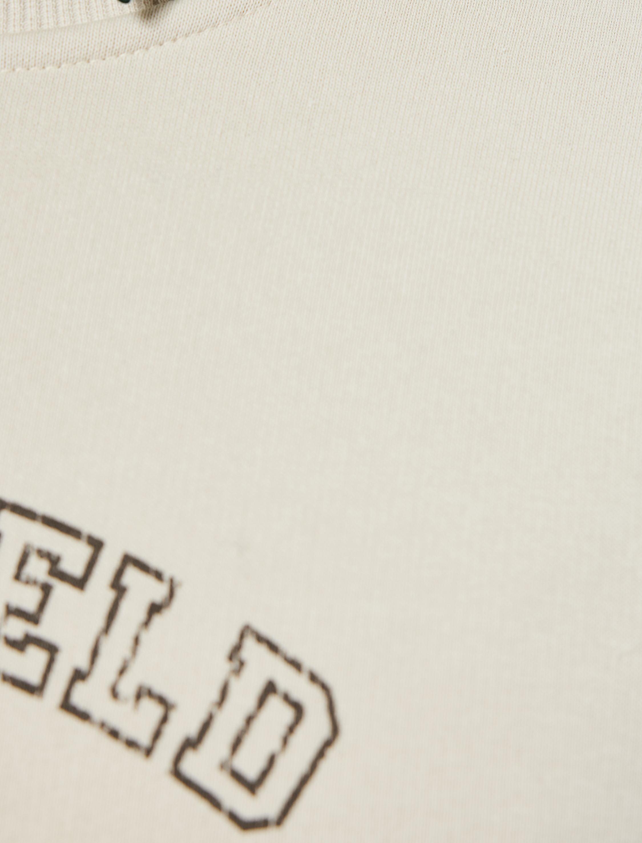   Uzun Kollu Bisiklet Yaka Baskılı Sweatshirt