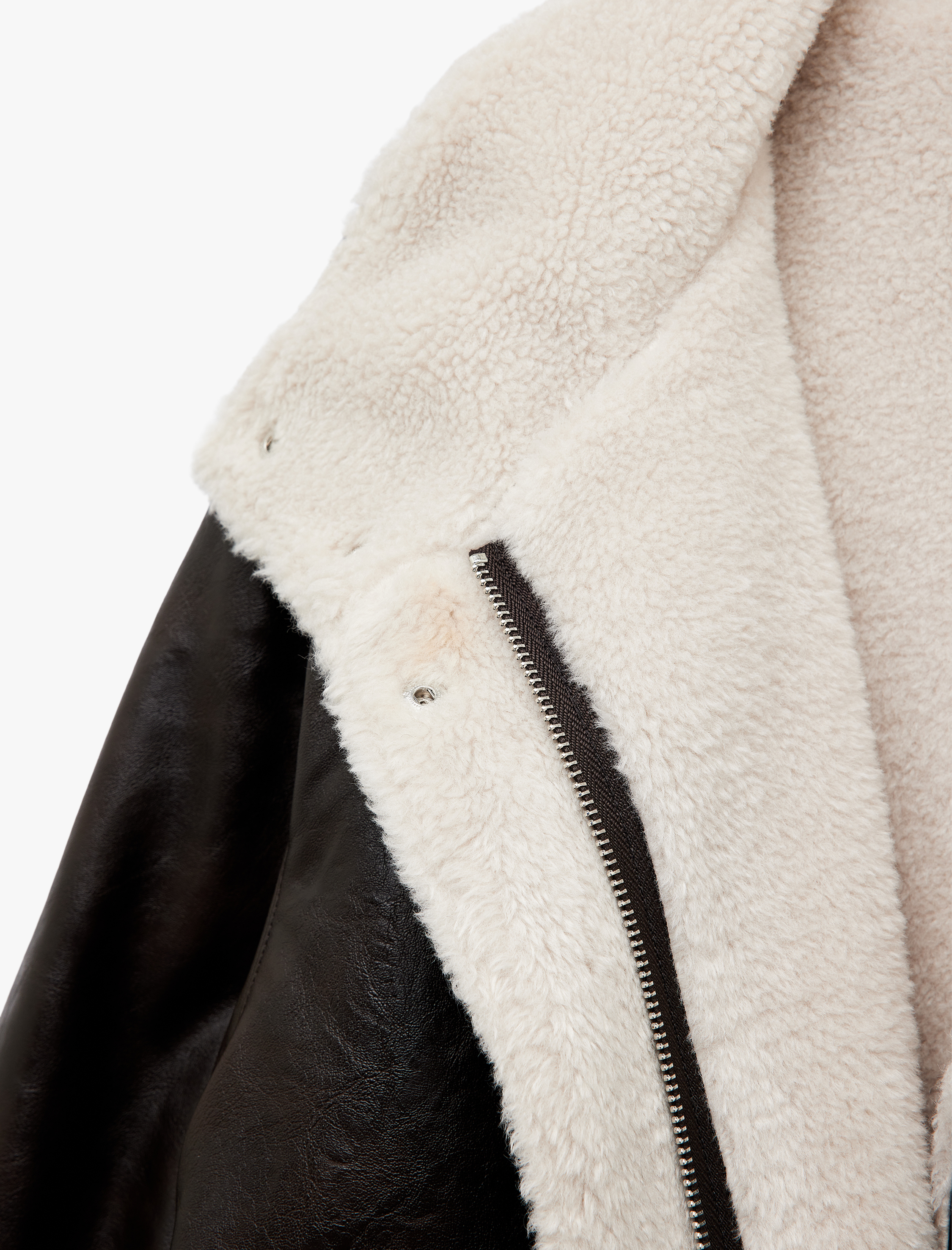   Koton X Sibil Çetinkaya - Bonded Kaban Uzun Kollu Kruvaze İçi Peluş Astarlı