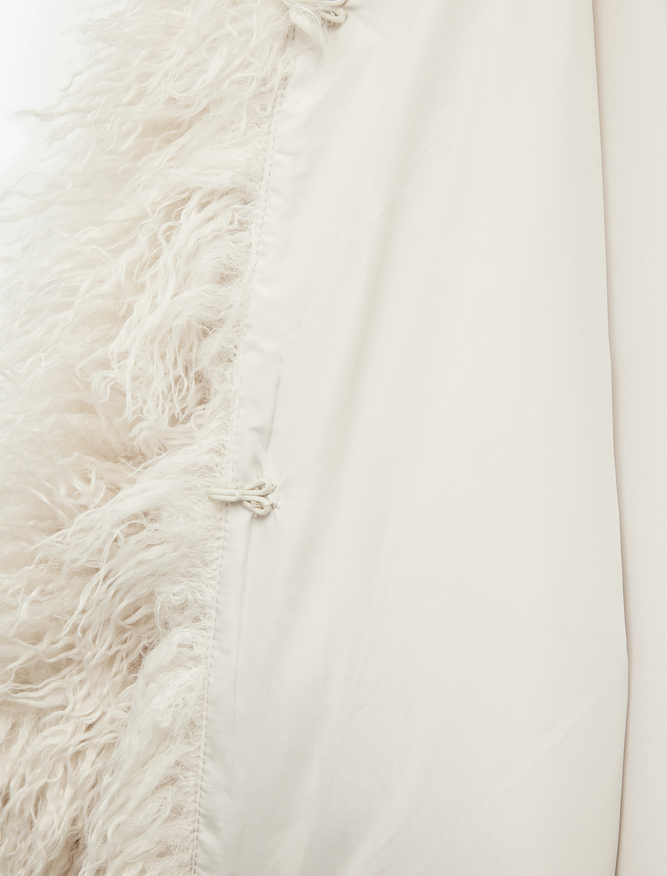 Koton X Sibil Çetinkaya - Uzun Kollu Gizli Cep Detaylı Bisiklet Yaka Suni Kürk Crop Ceket