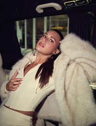 Koton X Sibil Çetinkaya - Suni Kürk Mont Uzun Kollu Kapüşonlu