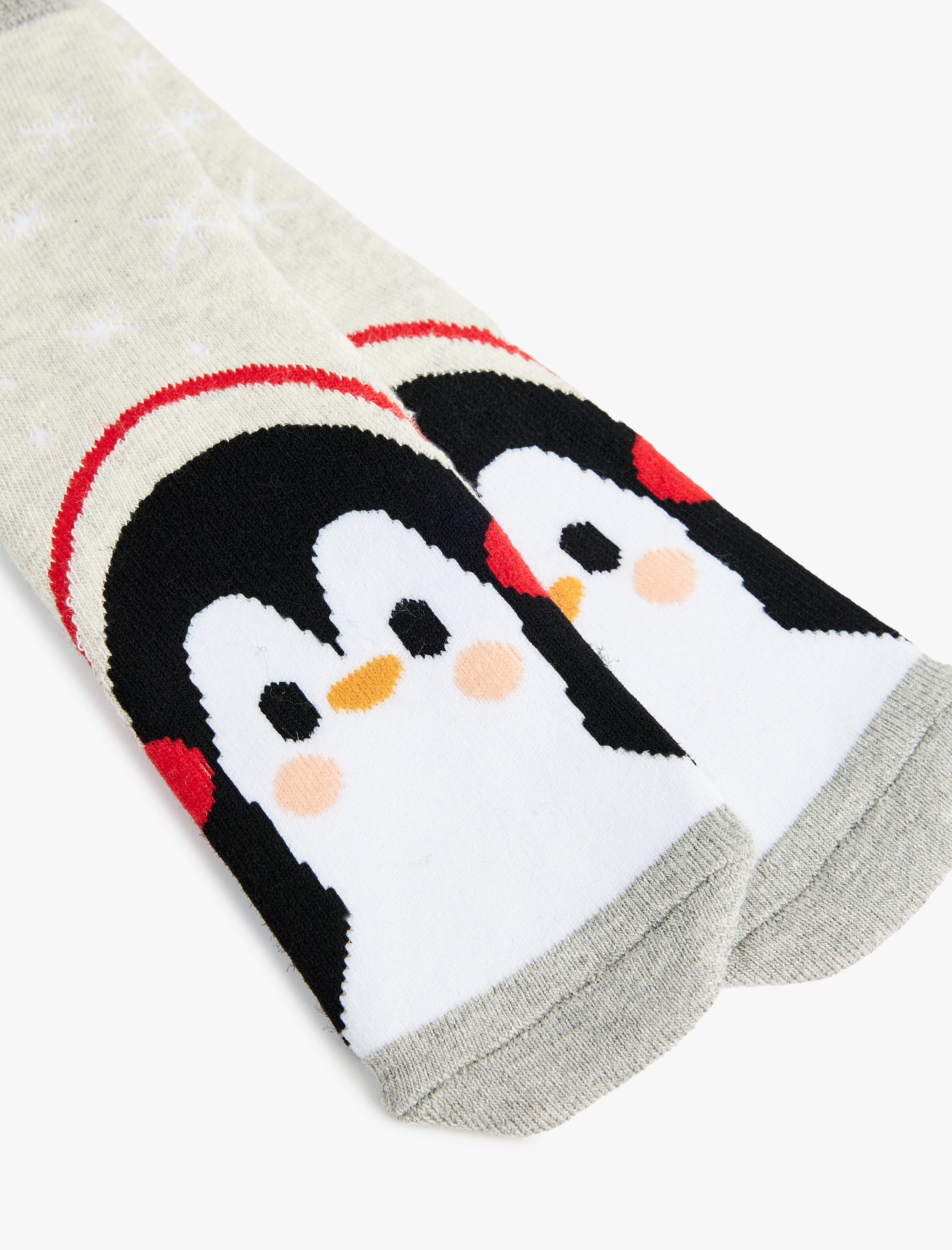  Erkek Çocuk Penguen Detaylı Pamuklu Havlu Çorap