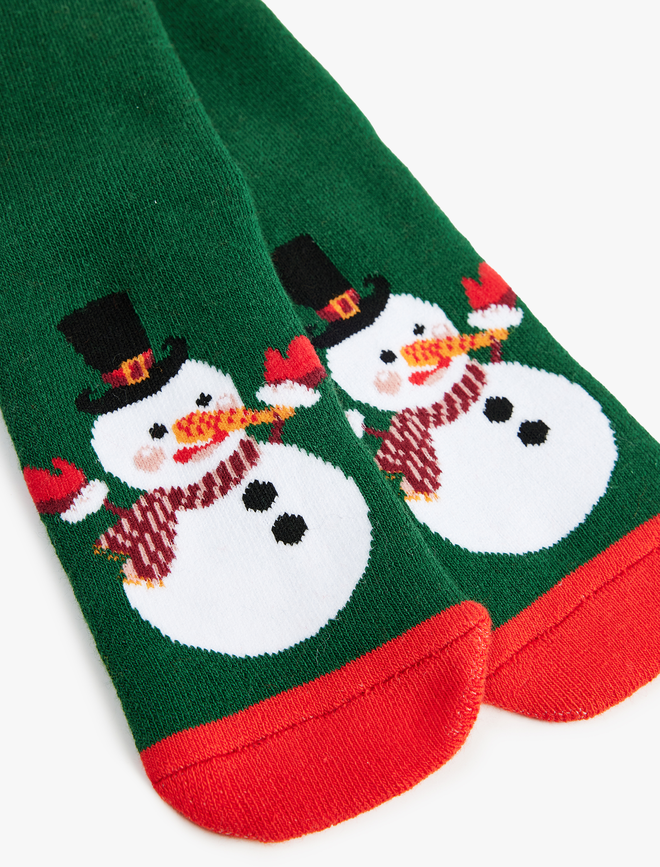  Erkek Çocuk Kardan Adam Detaylı Pamuklu Havlu Çorap