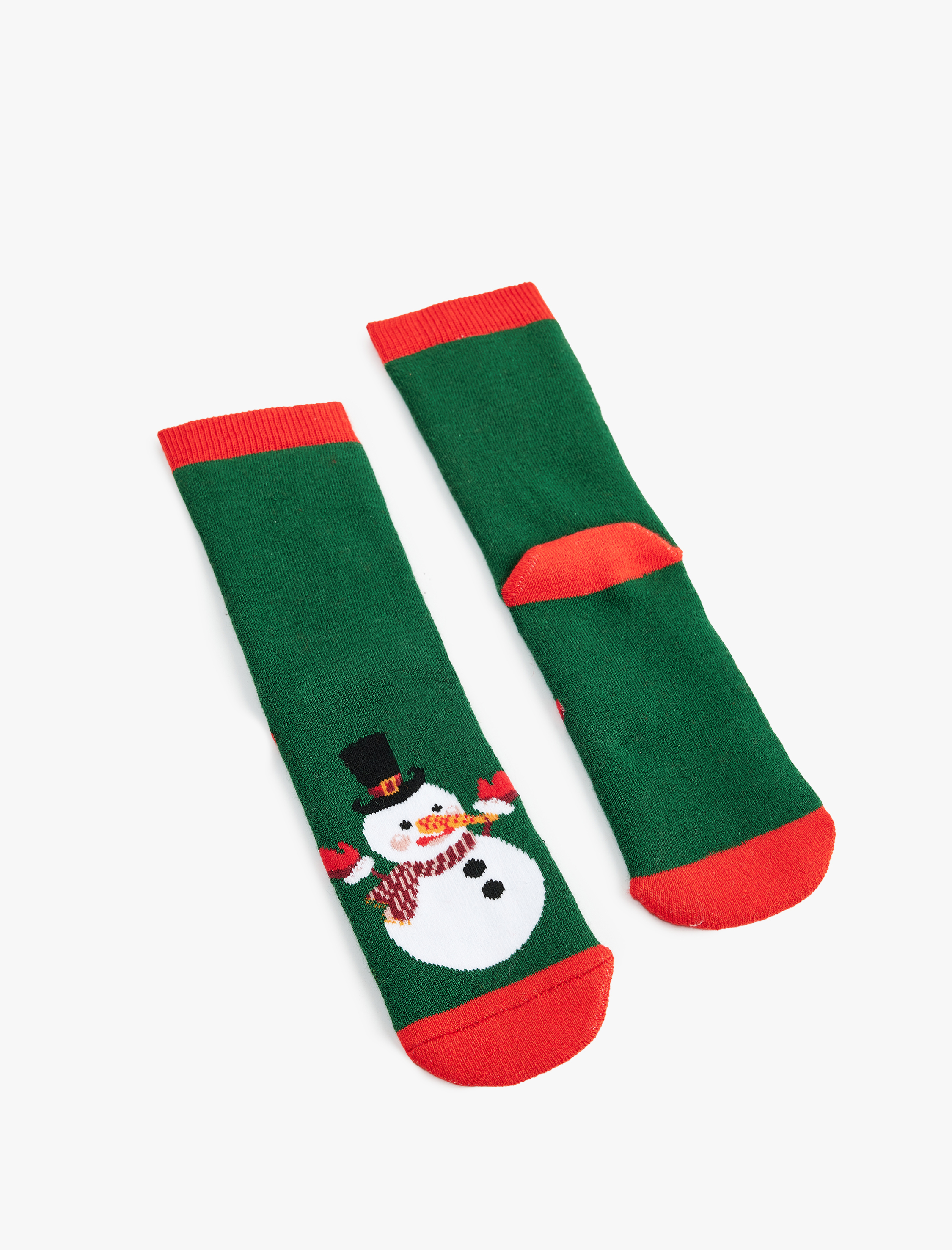  Erkek Çocuk Kardan Adam Detaylı Pamuklu Havlu Çorap