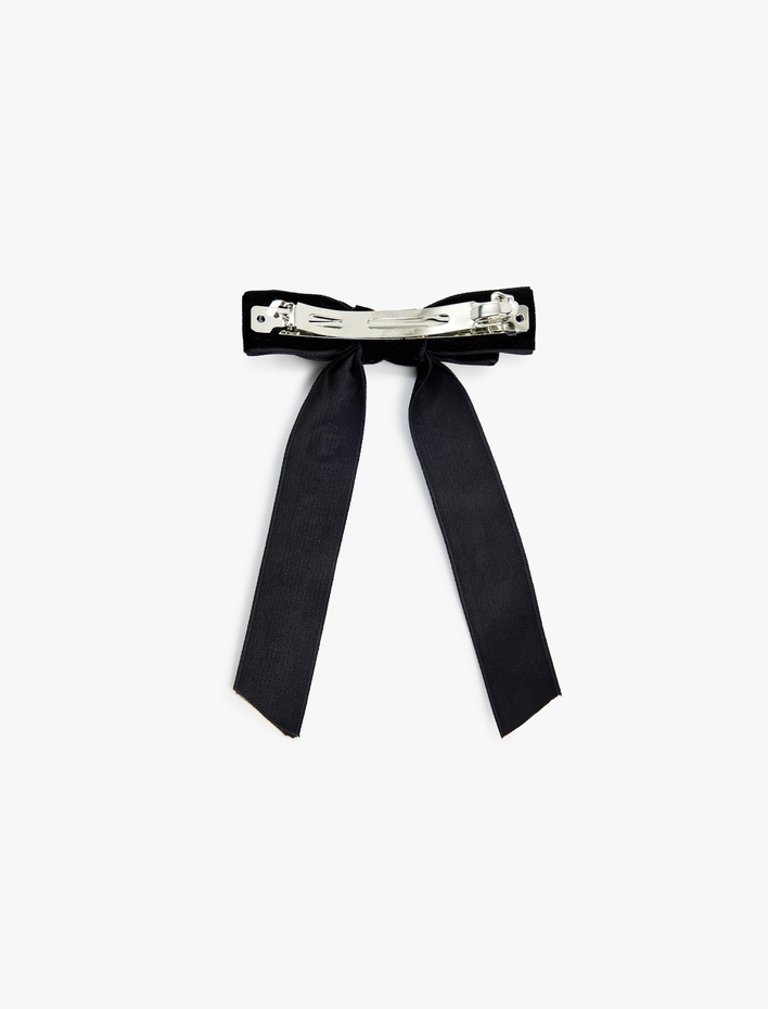 Kadın Boncuk Detaylı Fiyonklu Saç Tokası