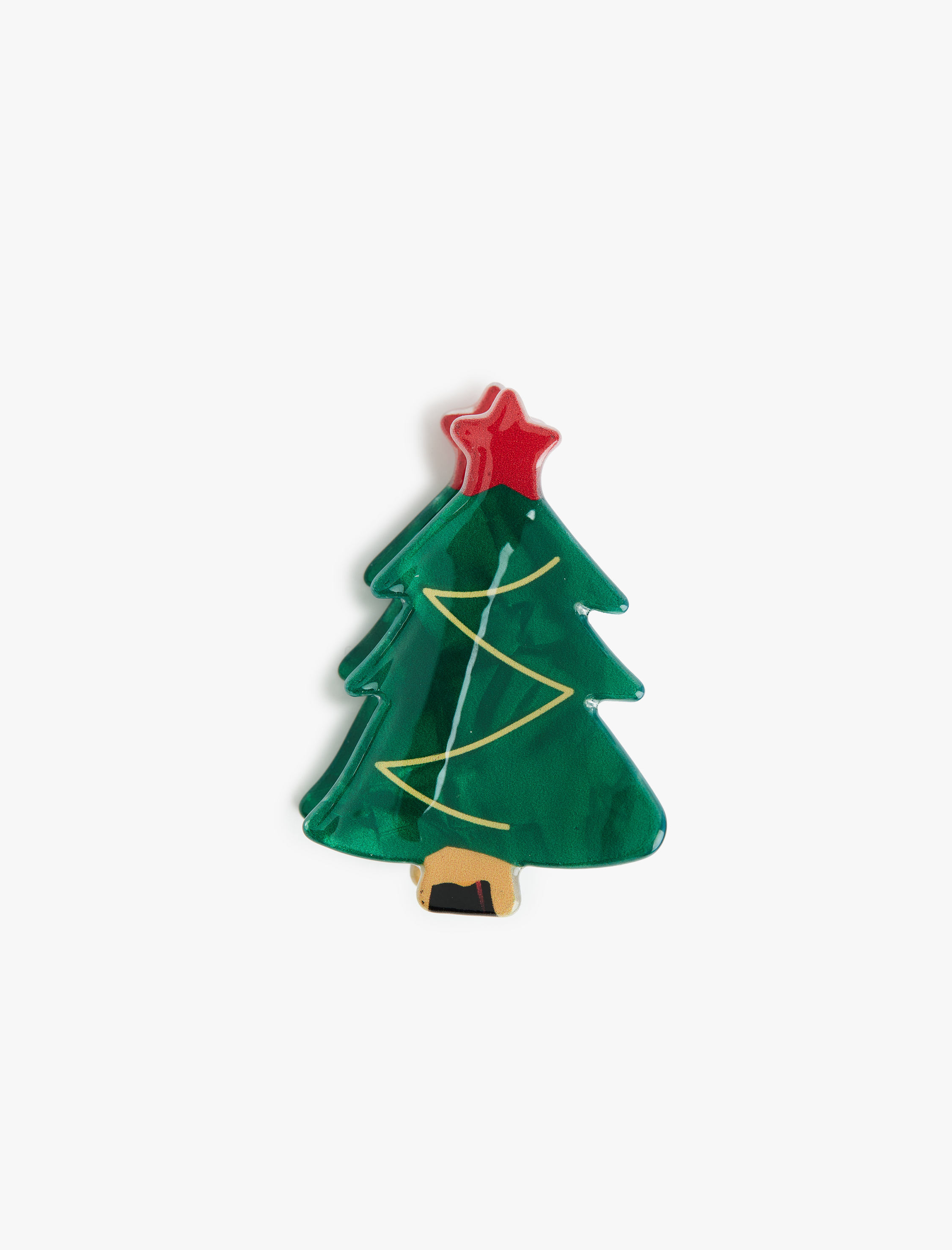  Kadın Yılbaşı Ağacı Detaylı Kıskaçlı Toka