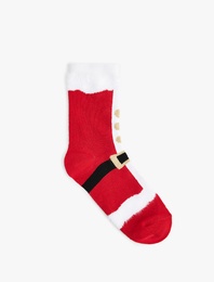 Noel Baba Detaylı Pamuklu Havlu Çorap