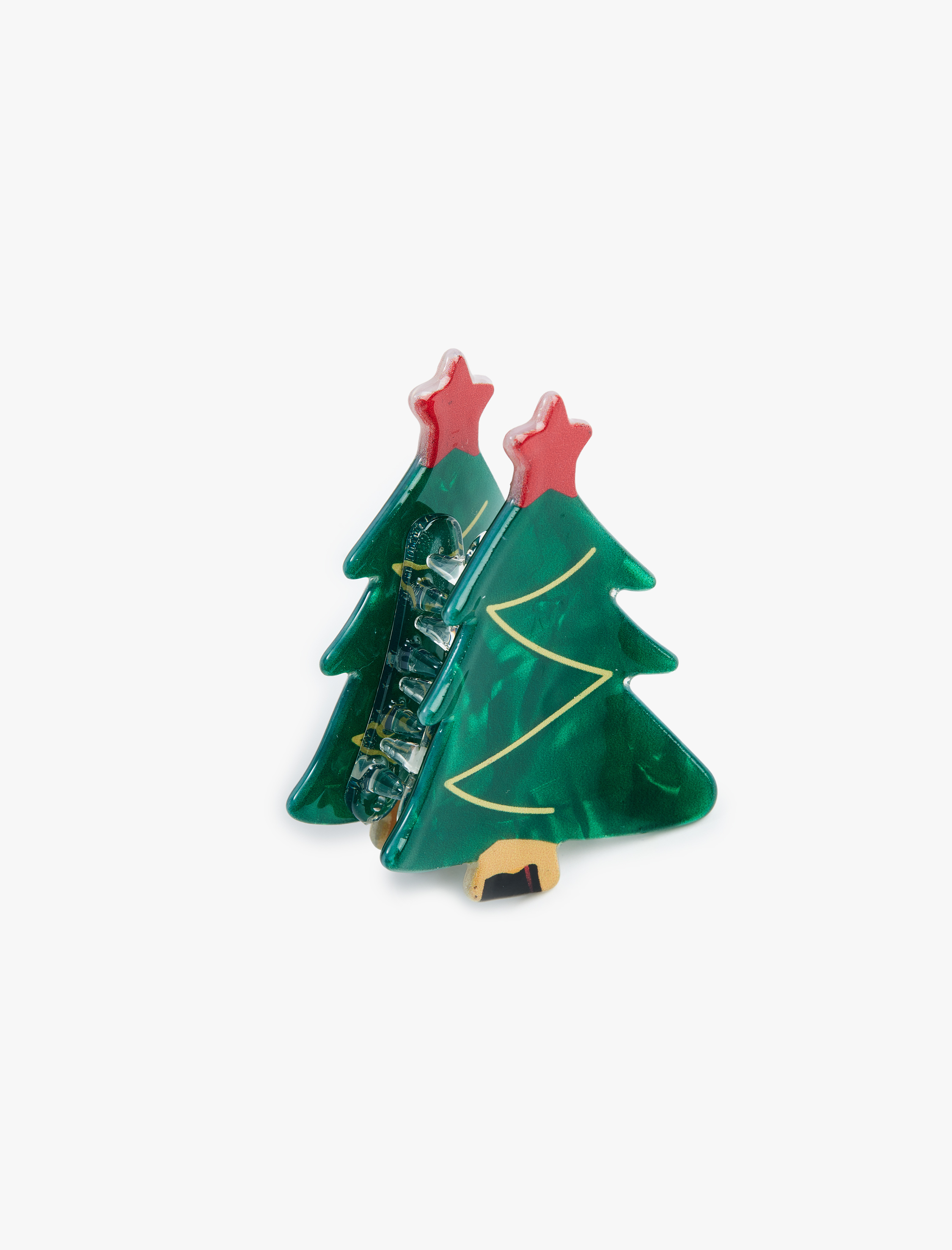  Kadın Yılbaşı Ağacı Detaylı Kıskaçlı Toka