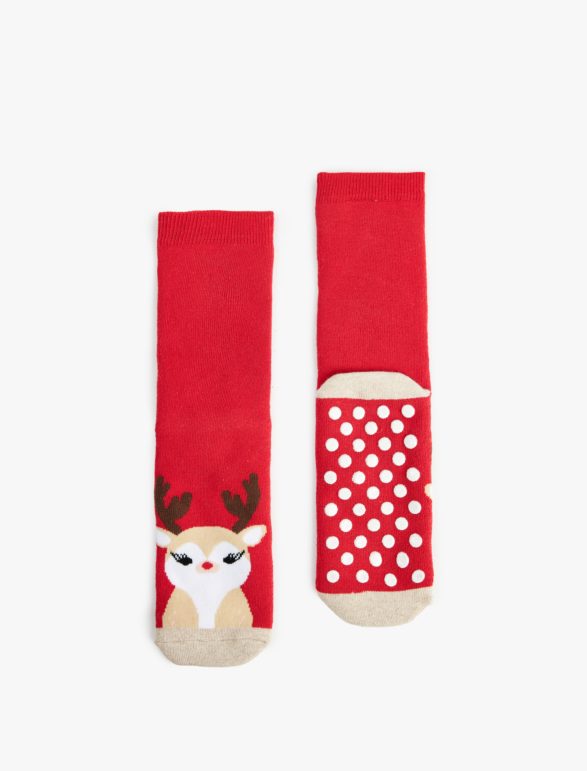  Kadın Pamuklu Yılbaşı Temalı Havlu Soket Çorap