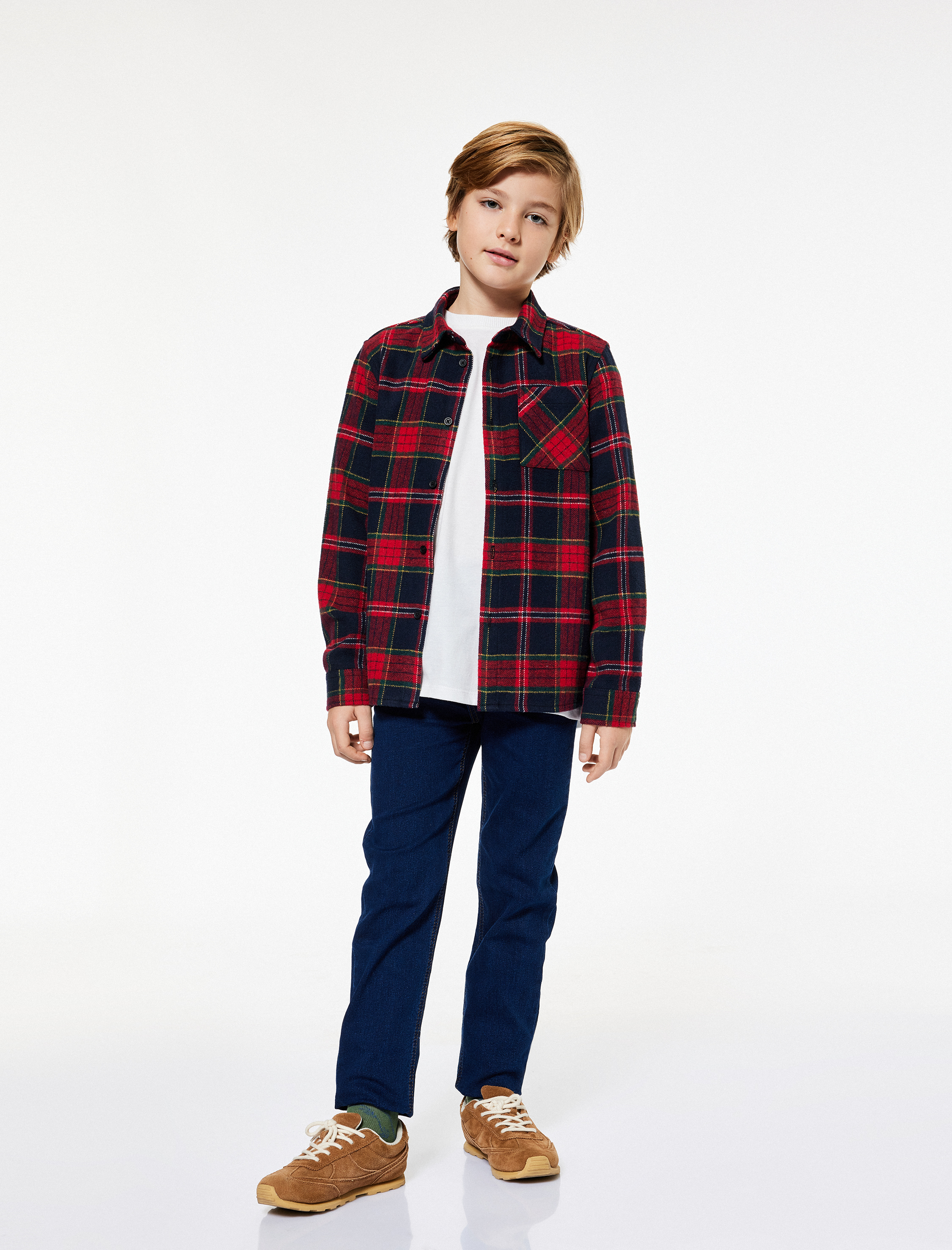 Erkek Çocuk Pamuklu Ayarlanabilir Lastikli Slim Fit Denim Pantolon