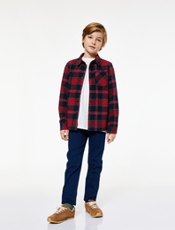 Pamuklu Ayarlanabilir Lastikli Slim Fit Denim Pantolon