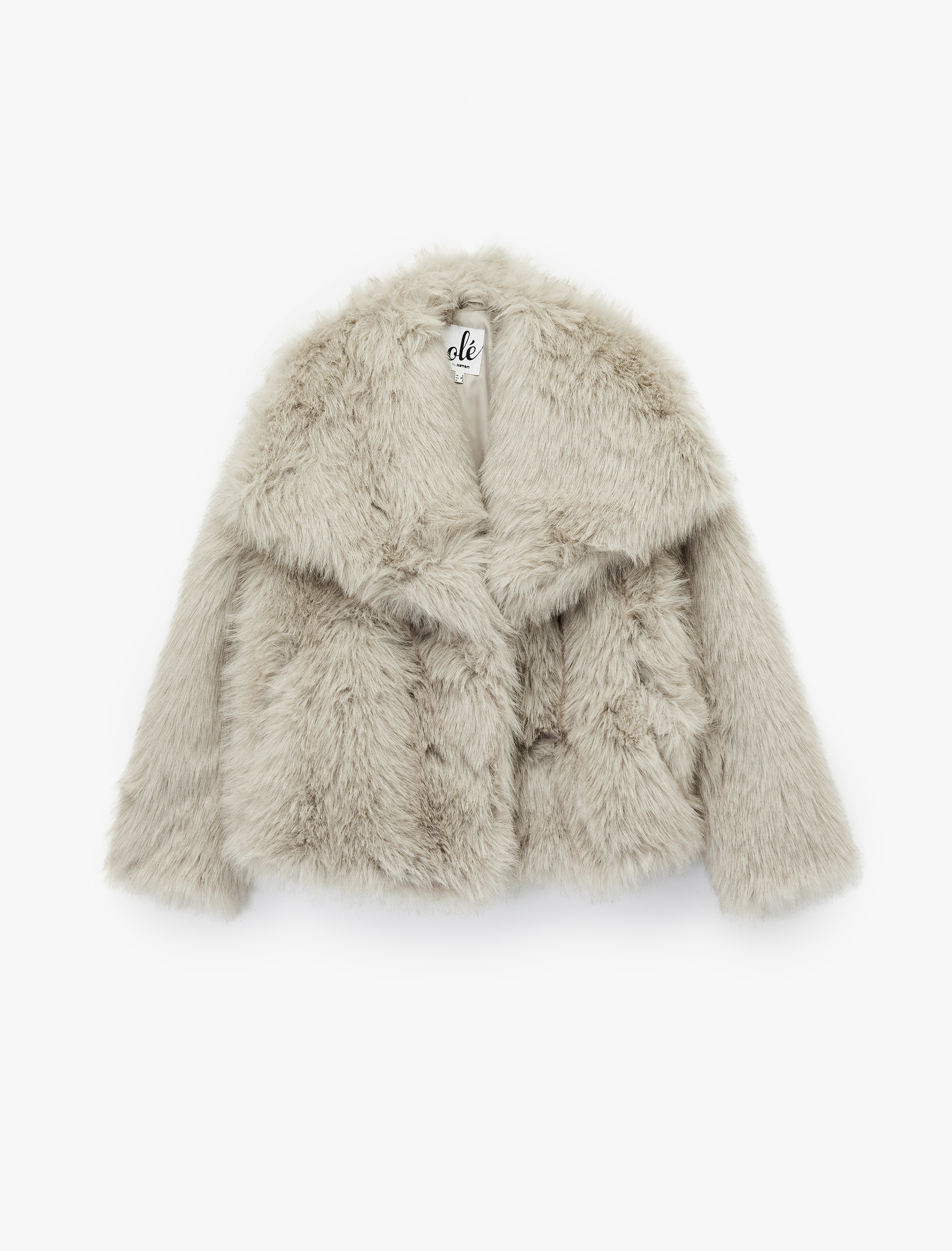   Geniş Yaka Oversize Suni Kürk Ceket