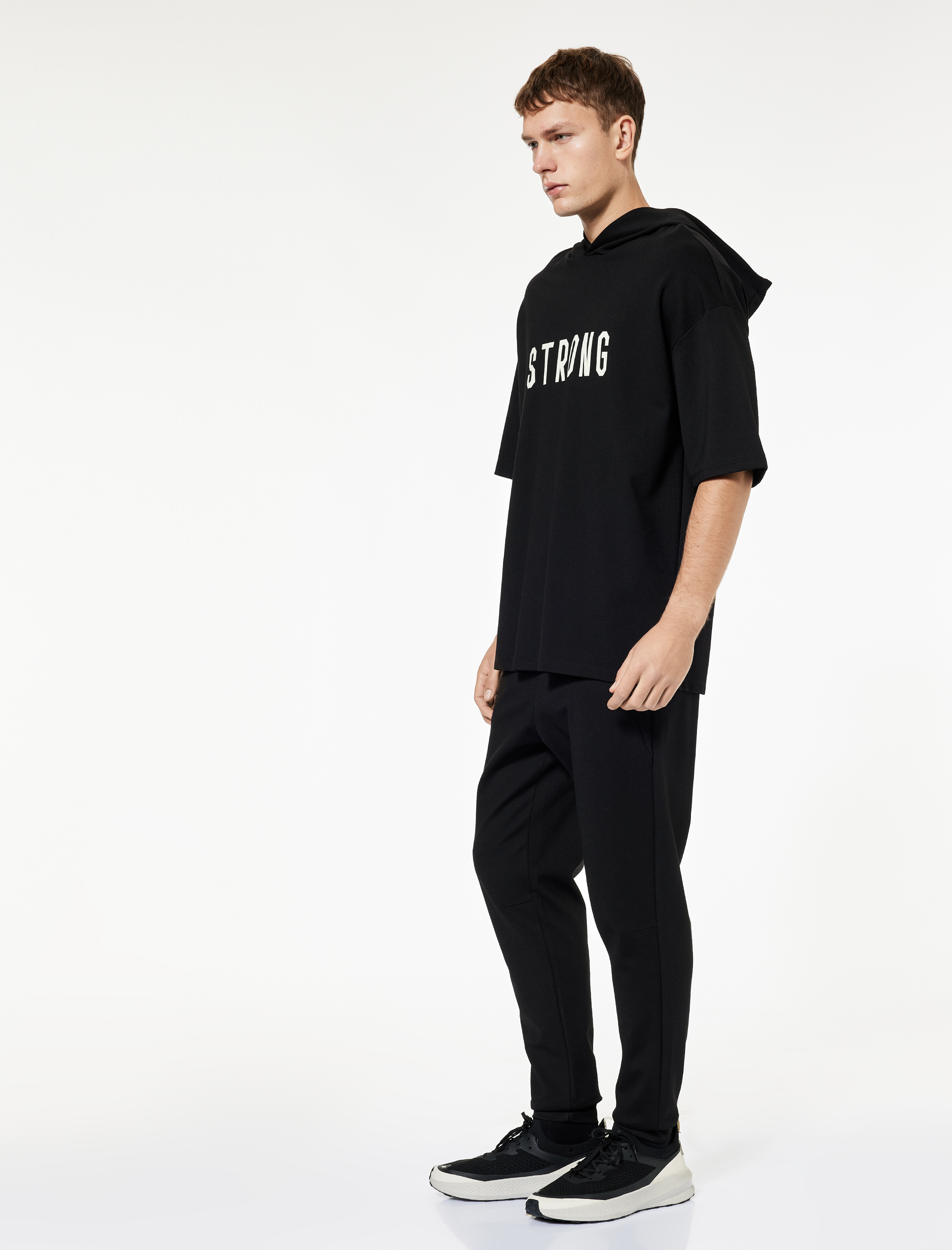   Fermuarlı Cepli Beli Bağcıklı Viskon Karışımlı Spor Jogger Eşofman Altı