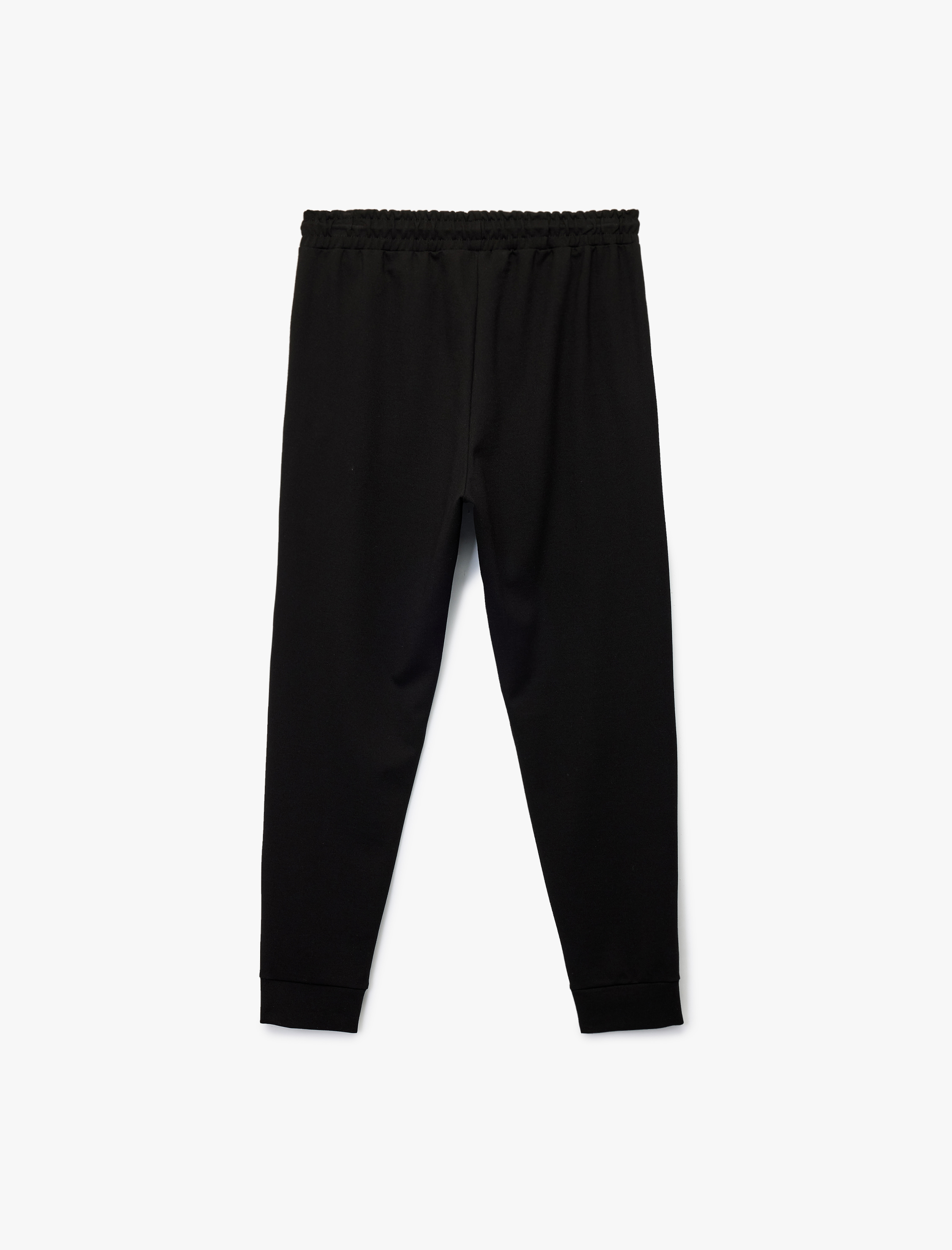   Fermuarlı Cepli Beli Bağcıklı Viskon Karışımlı Spor Jogger Eşofman Altı