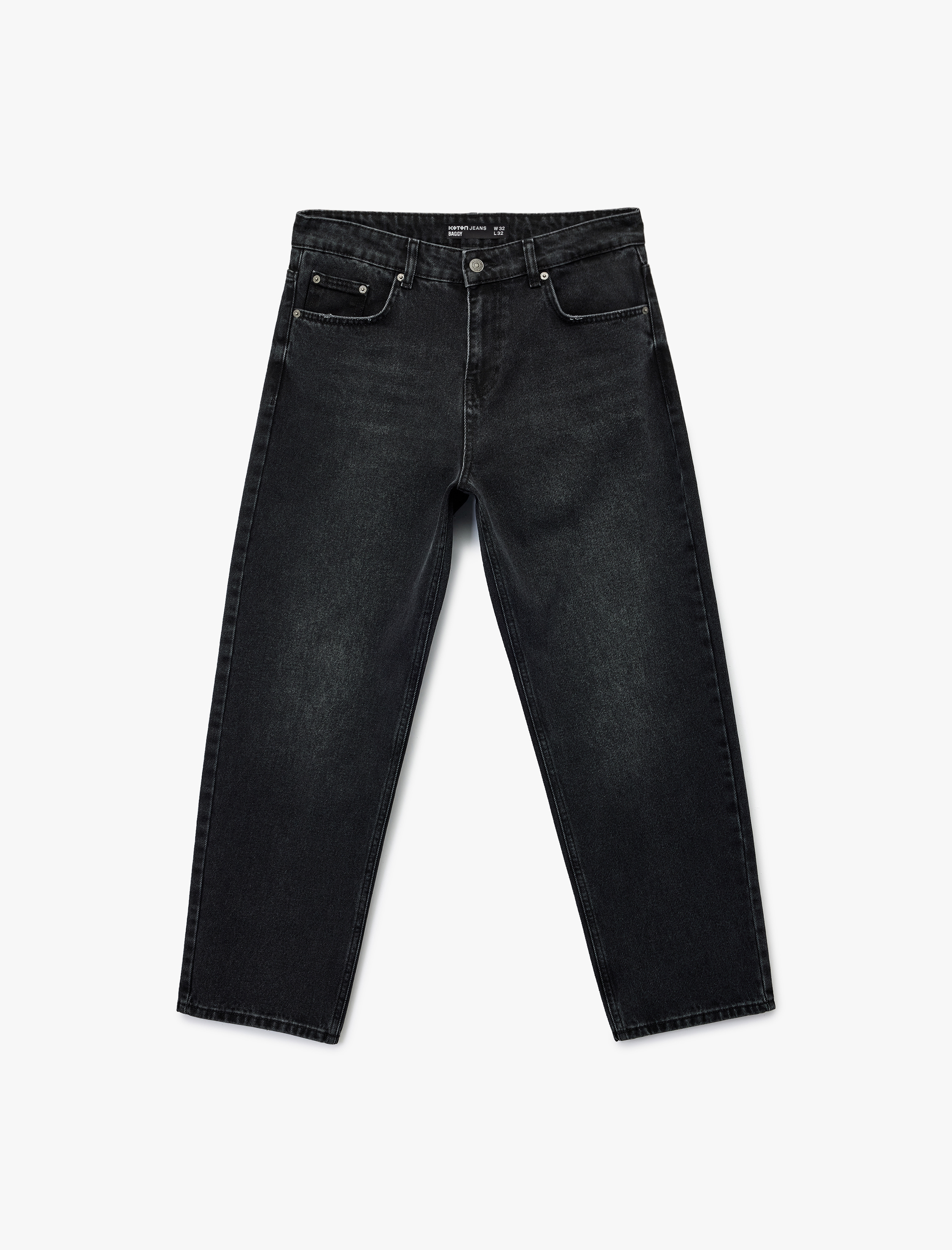   Pamuklu Cepli Bol Kalıp Baggy Jean Pantolon