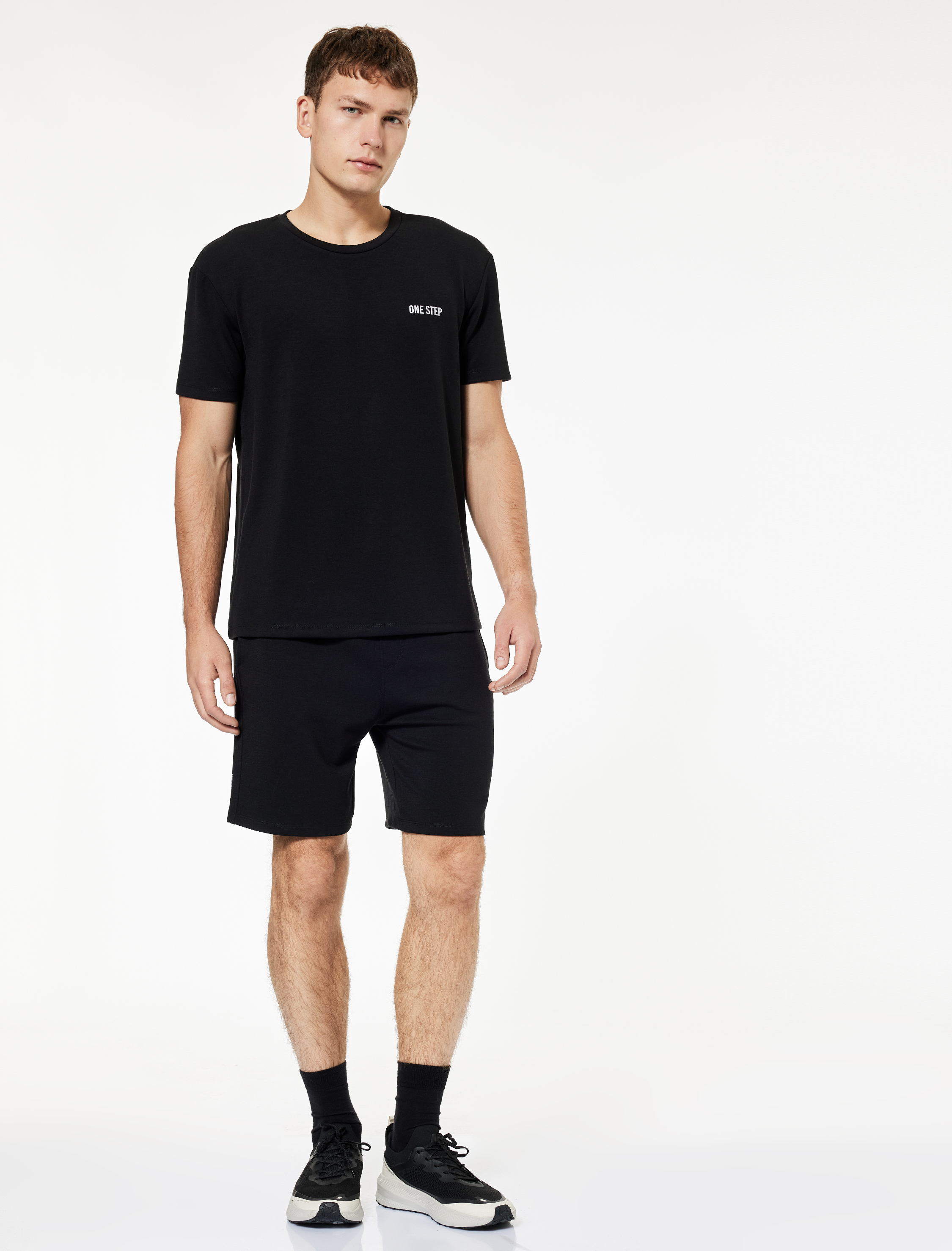   Baskılı Cepli Beli Bağcıklı Spor Şort