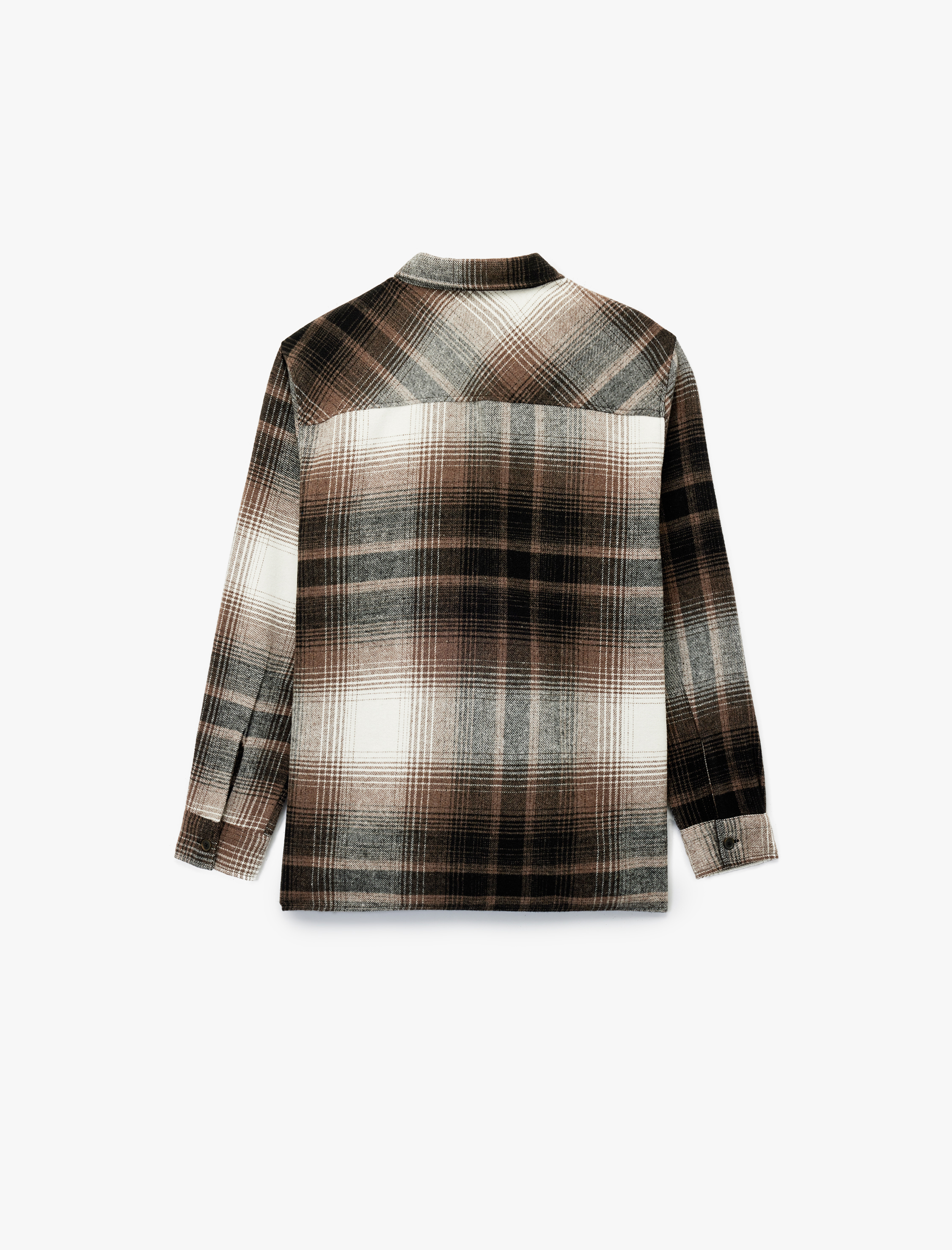 Regular Fit Cep Detaylı Uzun Kollu Klasik Yaka Oduncu Gömleği