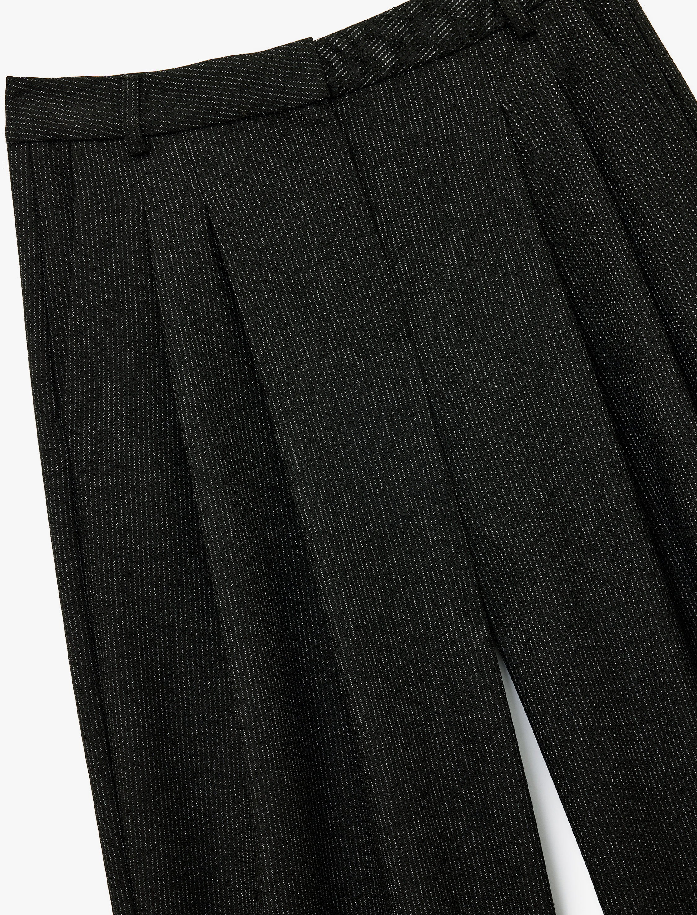   Viskon Karışımlı Normal Bel Geniş Paça Cep Detaylı Palazzo Pantolon