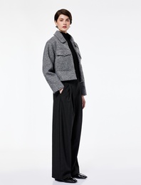 Viskon Karışımlı Normal Bel Geniş Paça Cep Detaylı Palazzo Pantolon