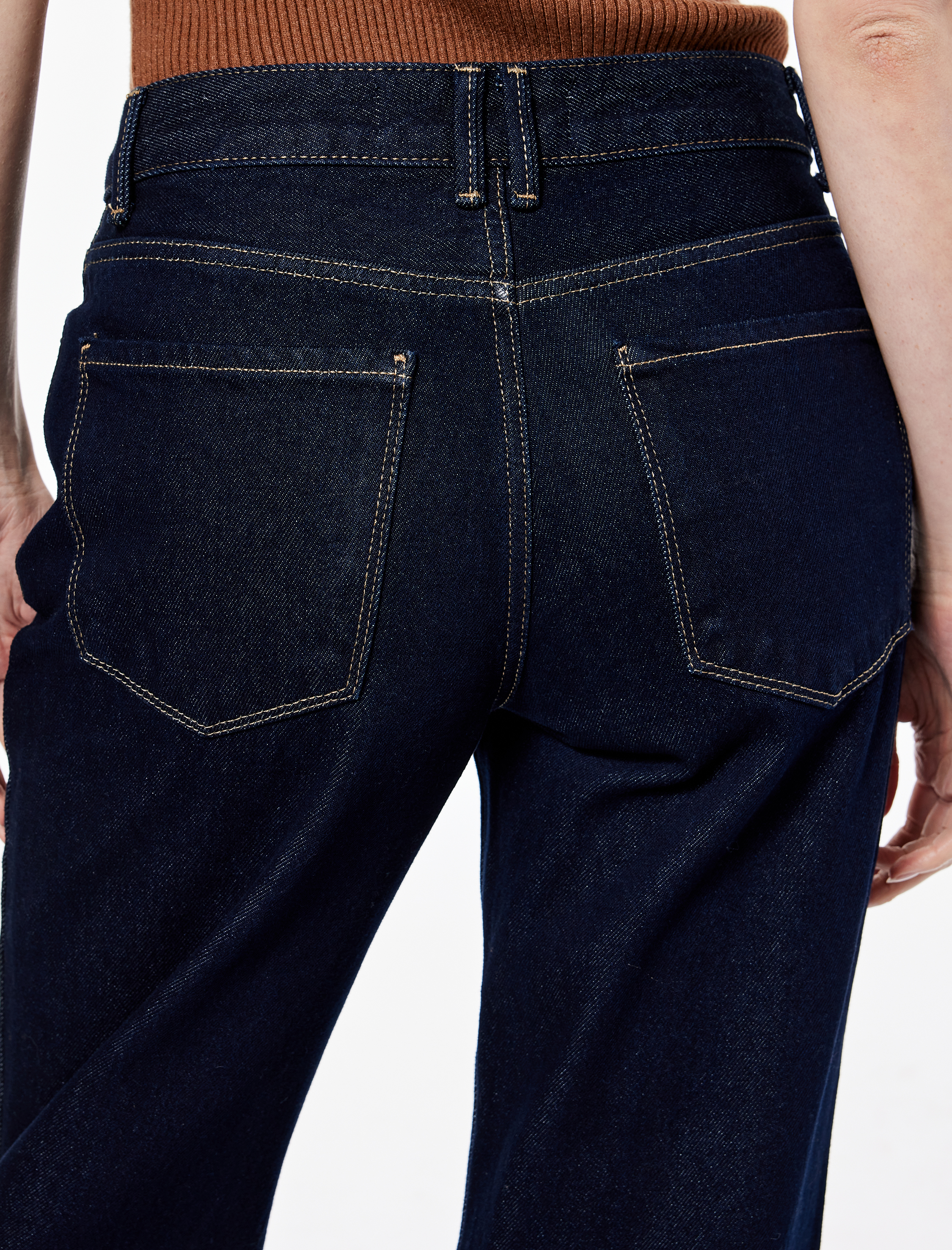 Pamuklu Düz Paça Normal Bel Düğmeli Jean Pantolon - Straight Fit Jean