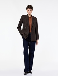 Pamuklu Düz Paça Normal Bel Düğmeli Jean Pantolon - Straight Fit Jean