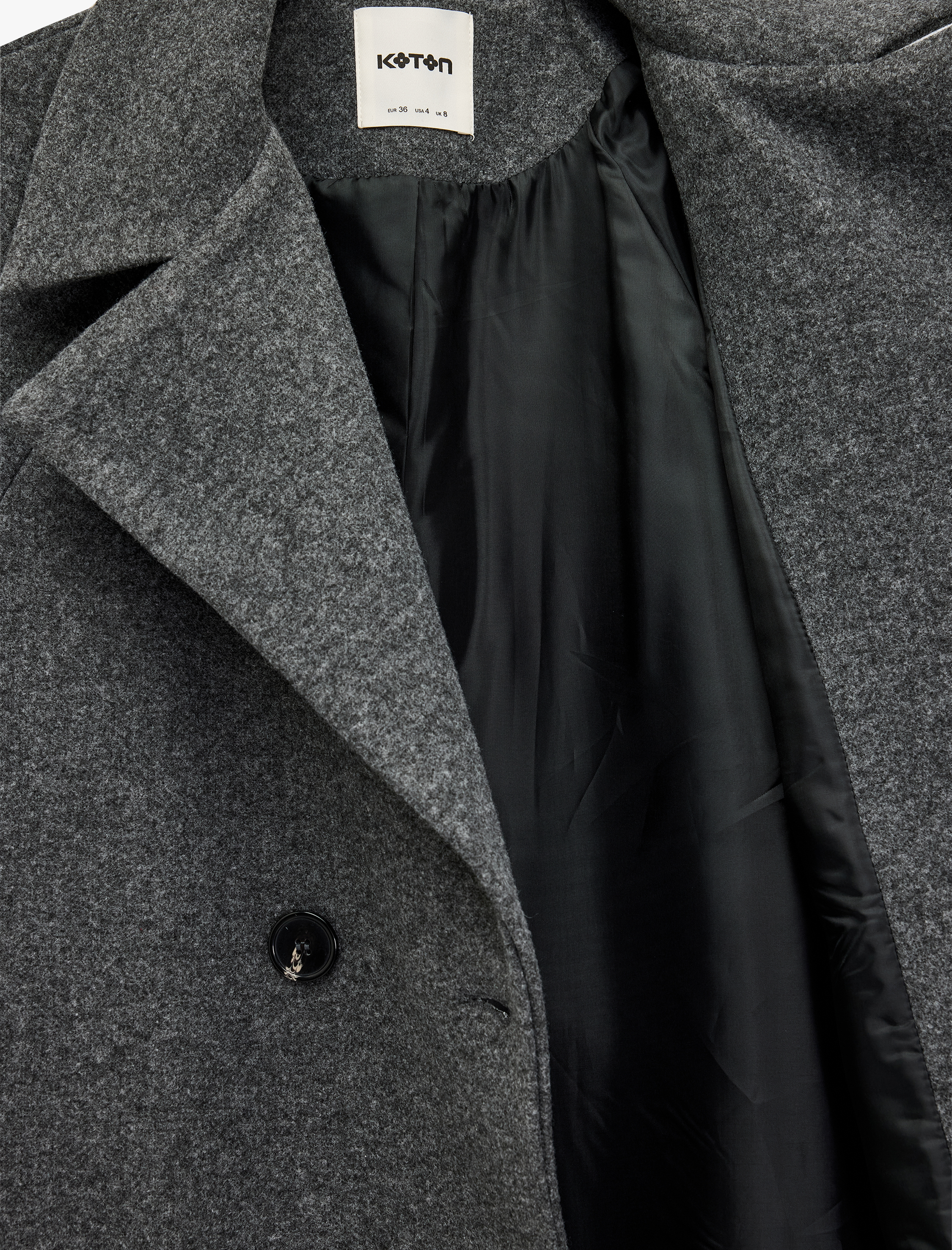   Uzun Kollu Cepli Kruvaze Kemerli Uzun Kaşe Kaban