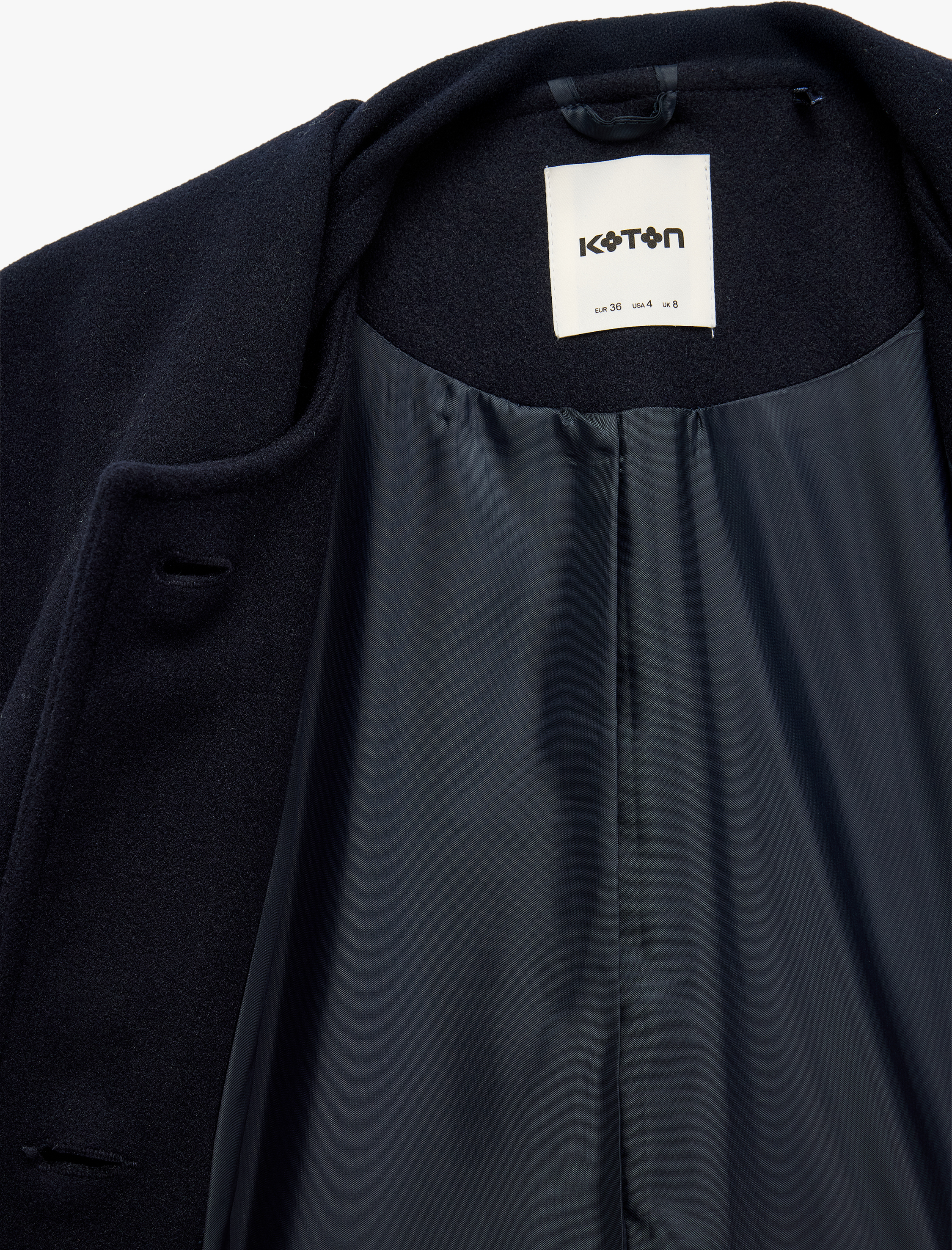   Uzun Kollu Cepli Düğmeli Şal Yaka Atkılı Kaşe Kaban