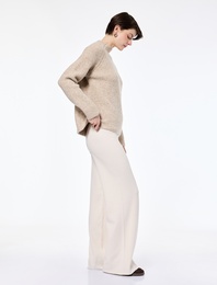 Koton X Sibil Çetinkaya - Düz Bol Paça Triko Pantolon