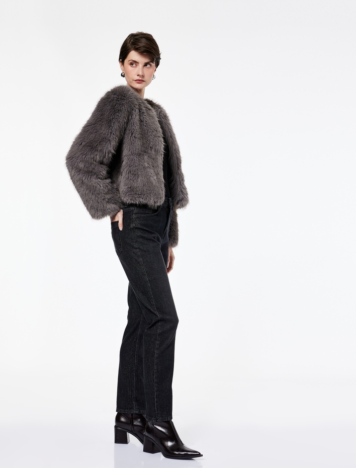  Yüksek Bel Dar Kalıp Düz Paça Pamuklu Jean Pantolon - Slim Straight Fit Jean