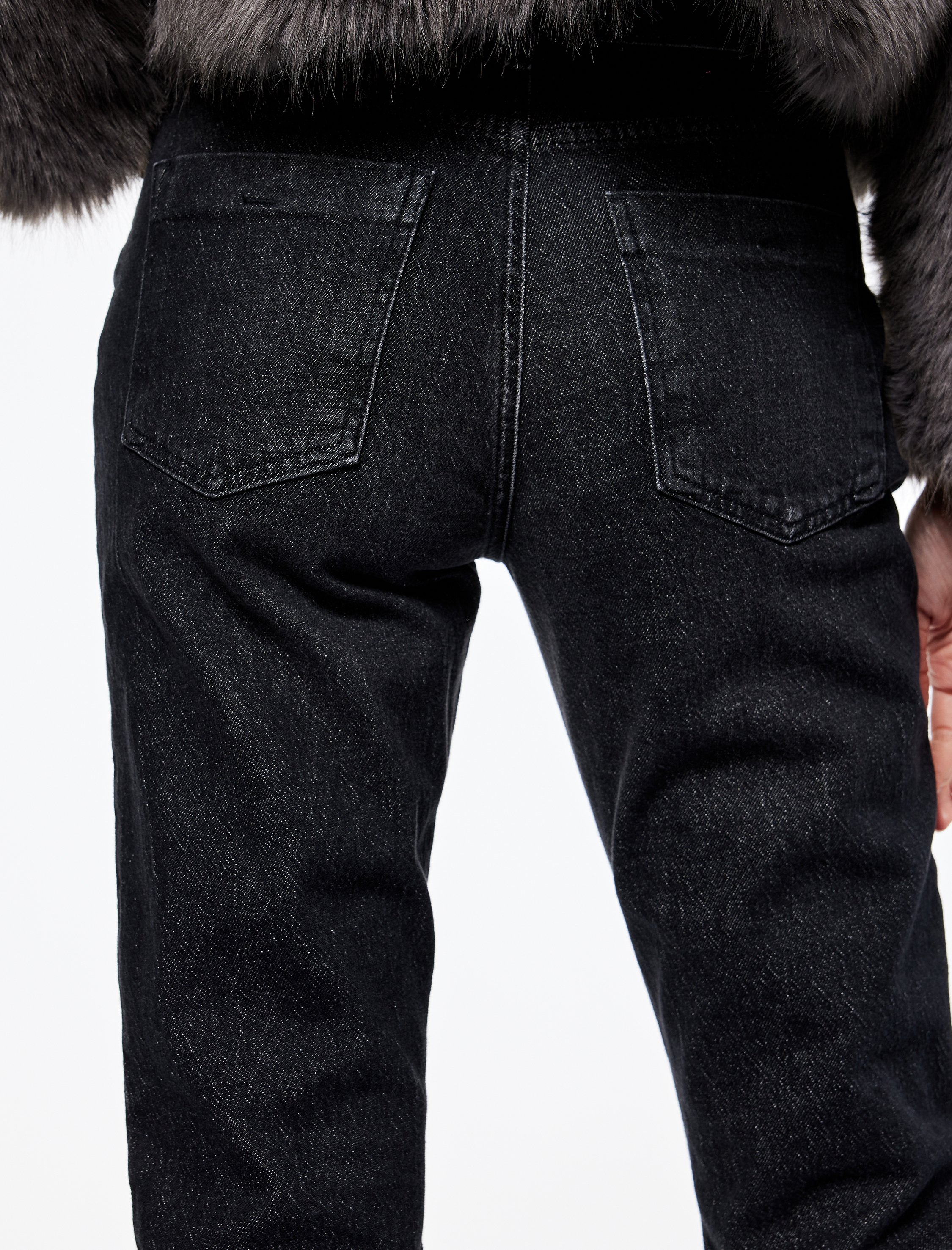   Yüksek Bel Dar Kalıp Düz Paça Pamuklu Jean Pantolon - Slim Straight Fit Jean