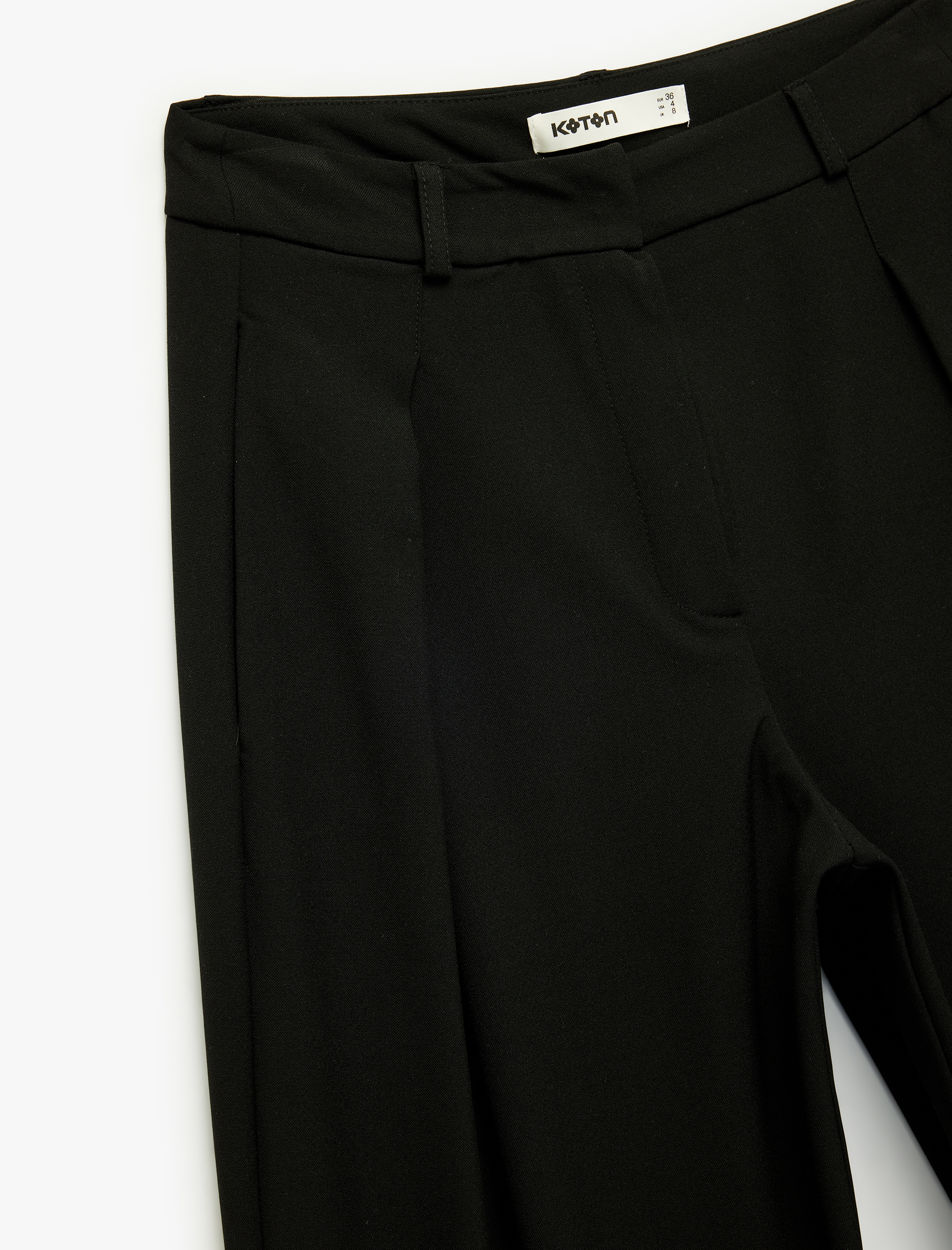   Cepli Pile Detaylı Geniş Paça Kumaş Palazzo Pantolon