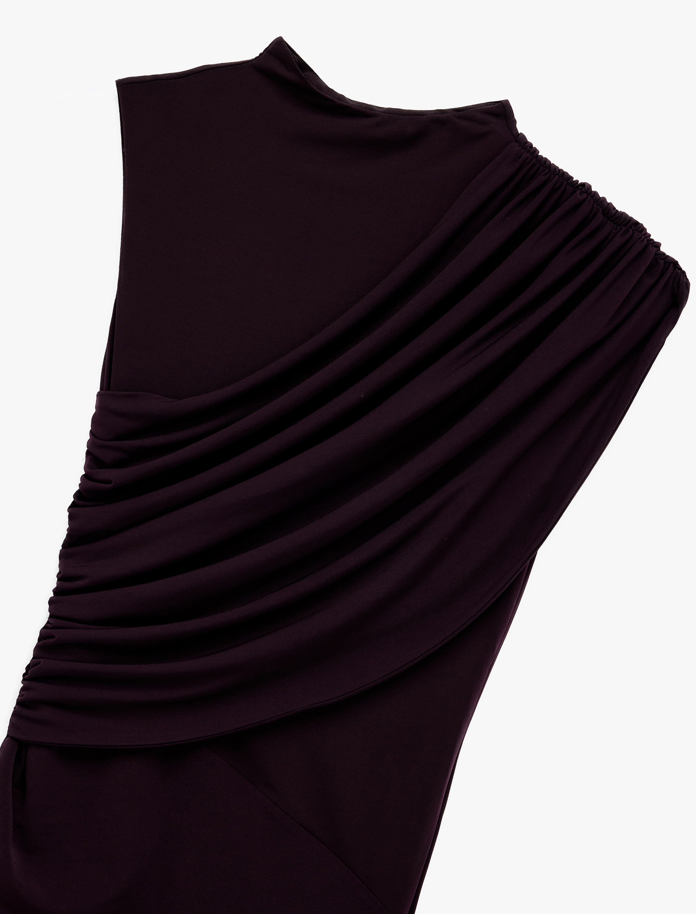   Koton X Sibil Çetinkaya -  Bisiklet Yaka Drapeli Kolsuz Mini Abiye Elbise