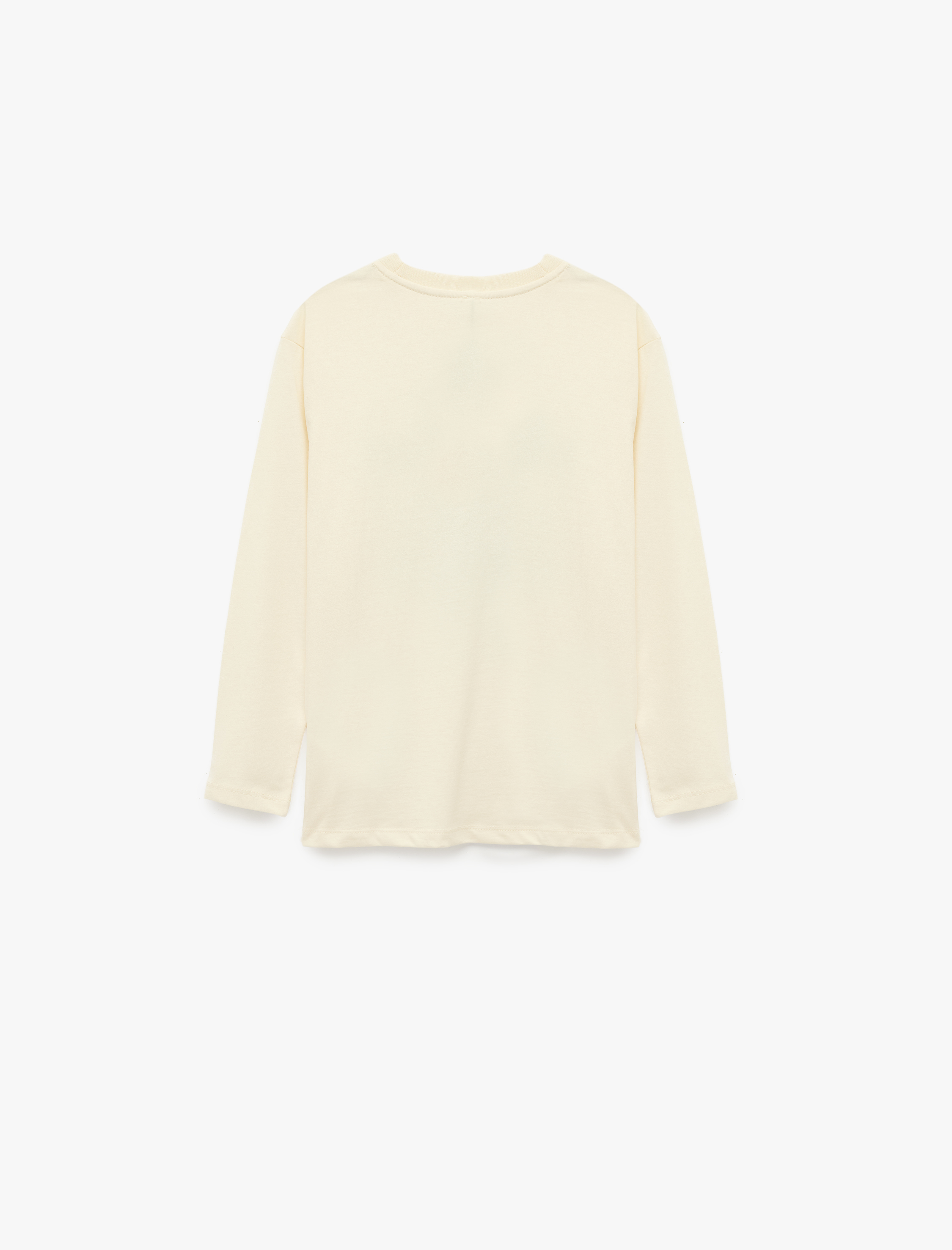  Erkek Çocuk Bisiklet Yaka Pamuklu Baskılı Uzun Kollu Tişört