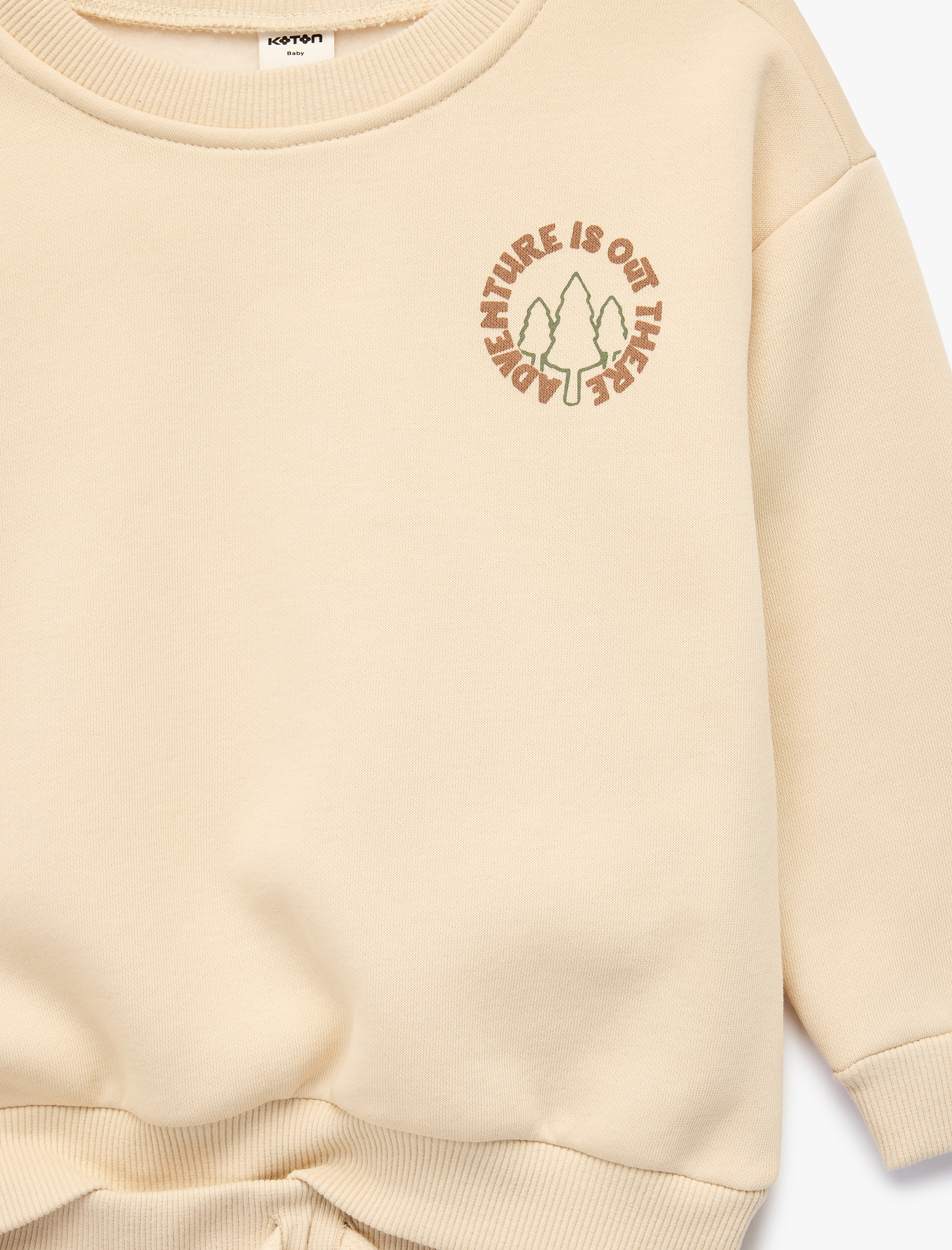  Erkek Bebek Baskılı Uzun Kollu Bisiklet Yaka Eşofman Takımı