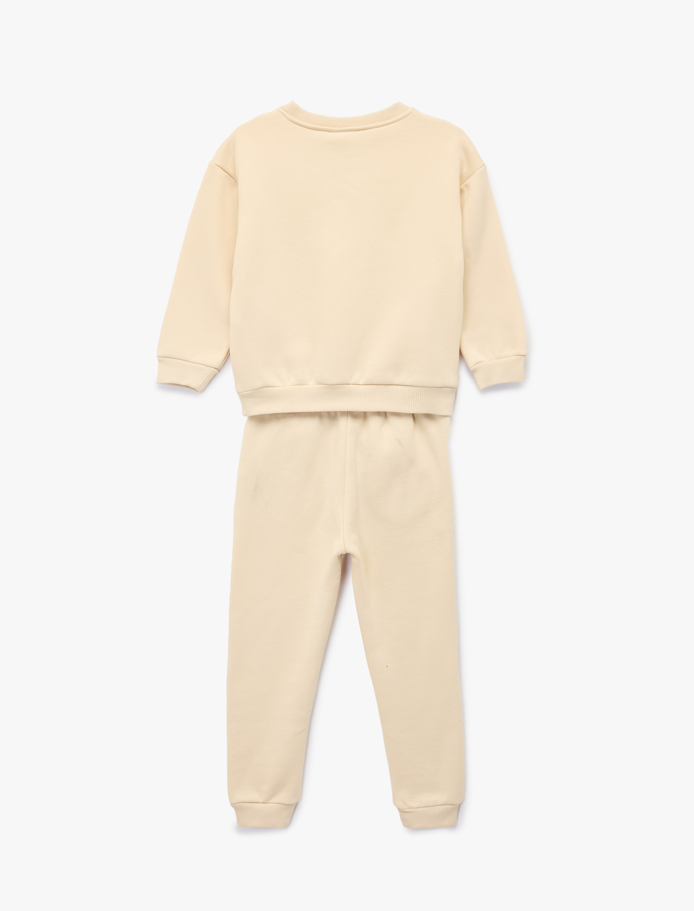  Erkek Bebek Baskılı Uzun Kollu Bisiklet Yaka Eşofman Takımı