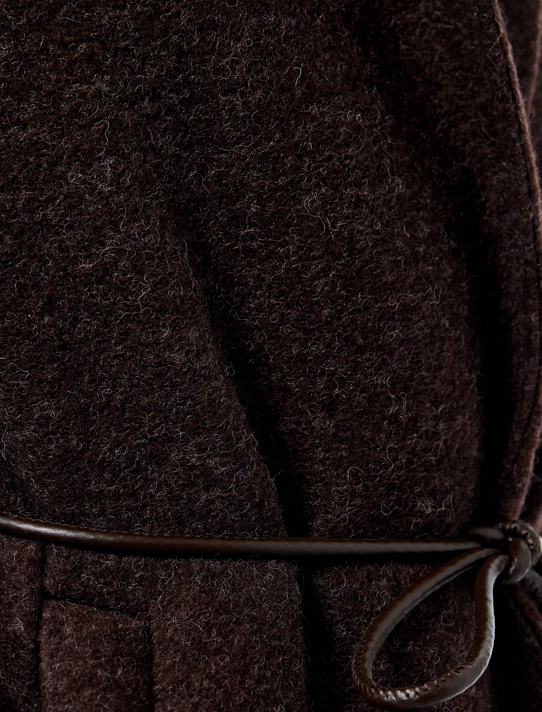   Koton X Sima Tarkan - Uzun Kollu Kemerli Uzun Alpaka Yünlü Buklet Kaban