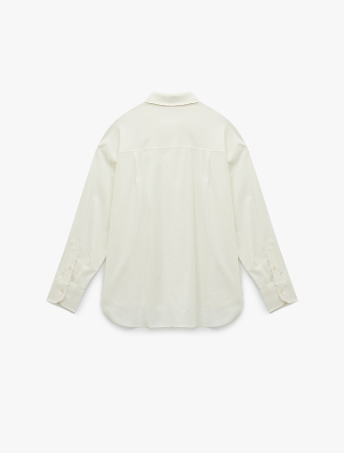  Uzun Kollu Klasik Yaka Düğmeli Basic Gömlek