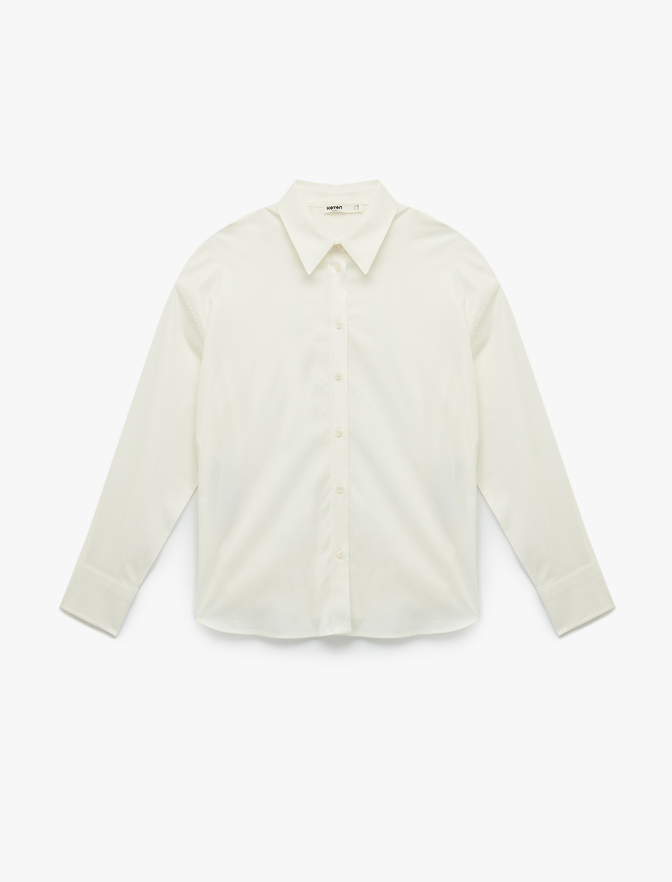   Uzun Kollu Klasik Yaka Düğmeli Basic Gömlek