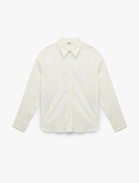 Uzun Kollu Klasik Yaka Düğmeli Basic Gömlek