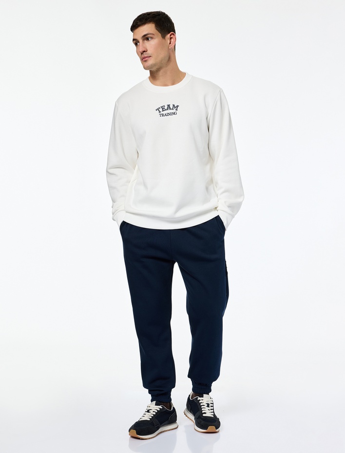  Fermuarlı Cepli Regular Fit Beli Bağcıklı Jogger Eşofman Altı