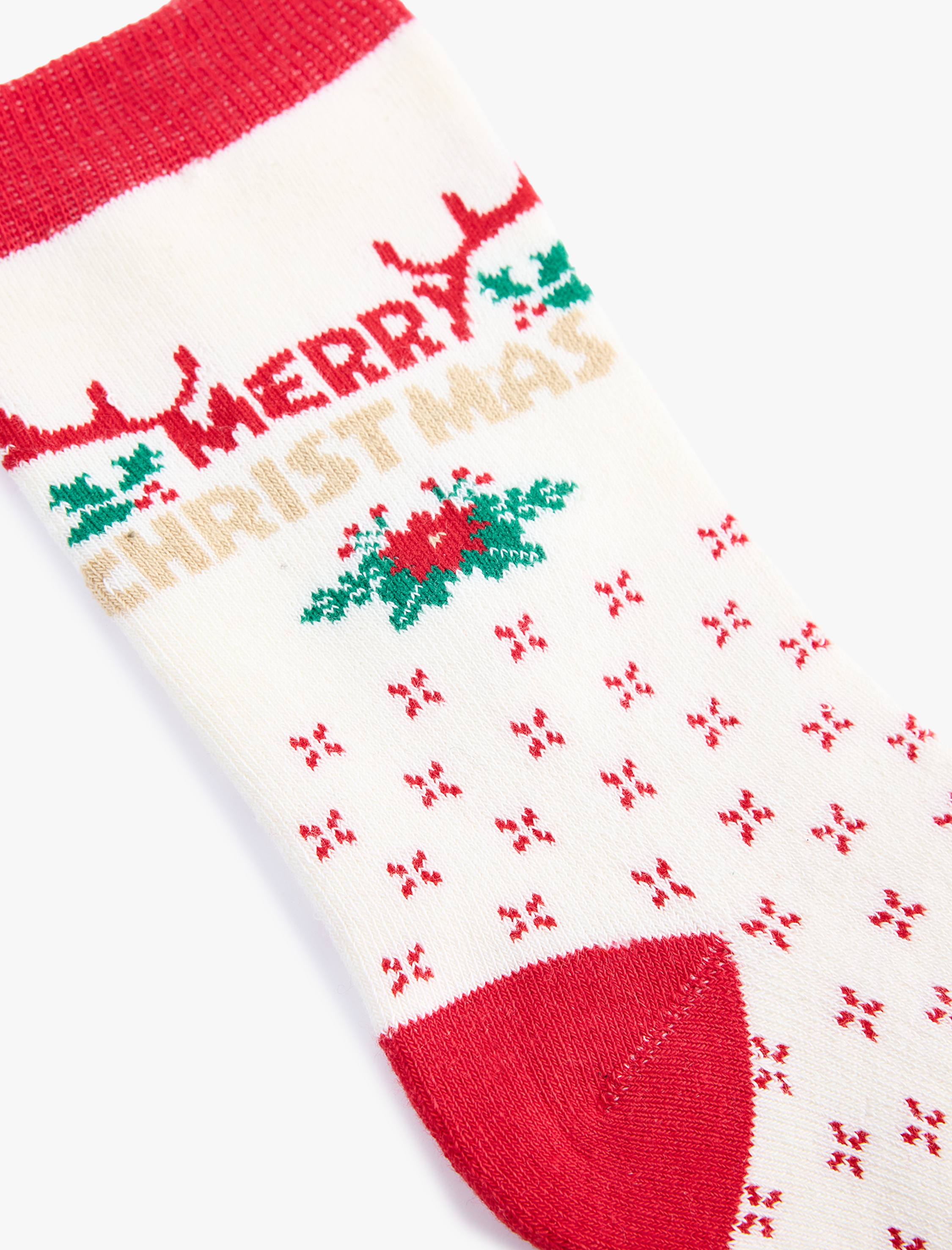  Kadın Yılbaşı Temalı Pamuklu Havlu Soket Çorap