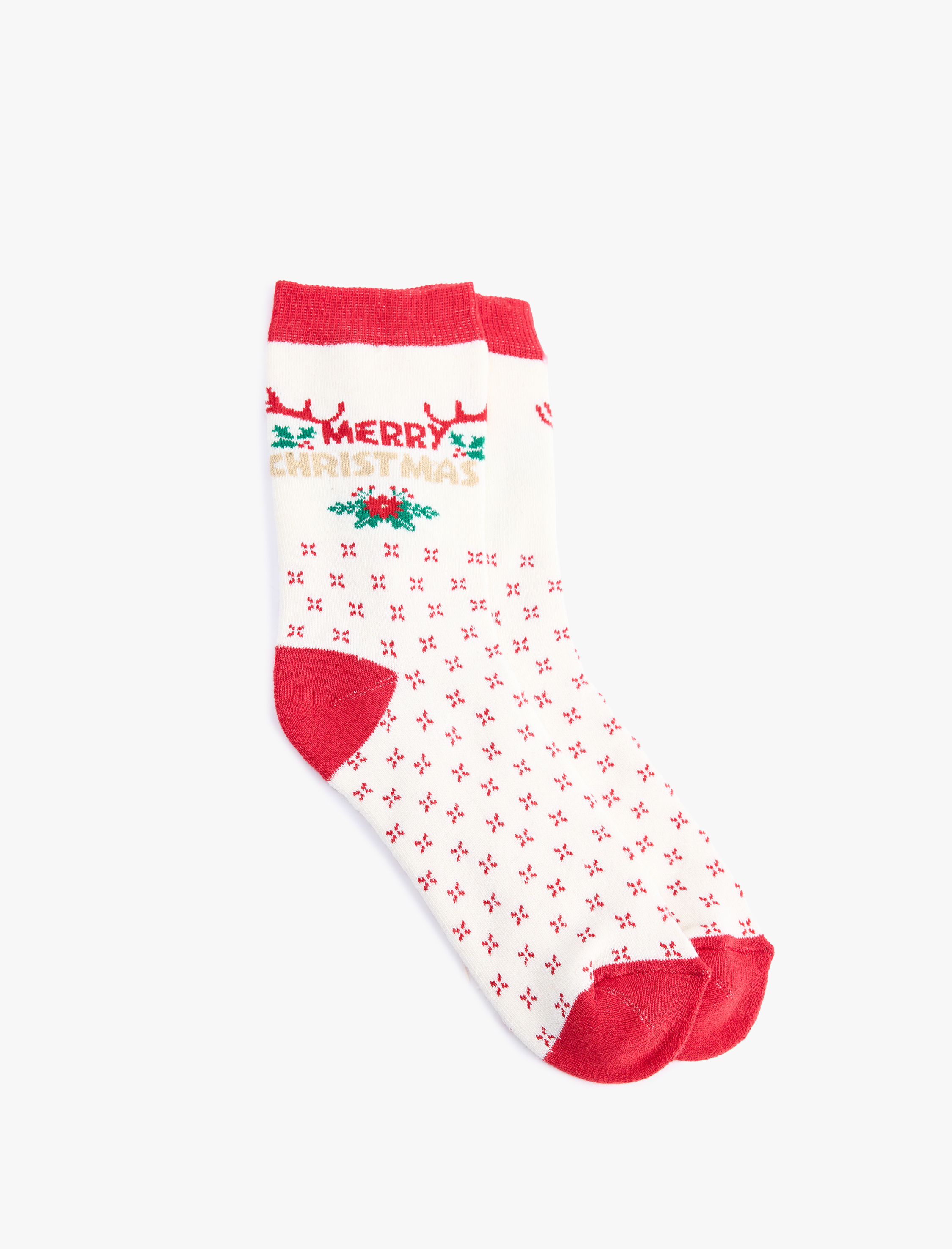  Kadın Yılbaşı Temalı Pamuklu Havlu Soket Çorap