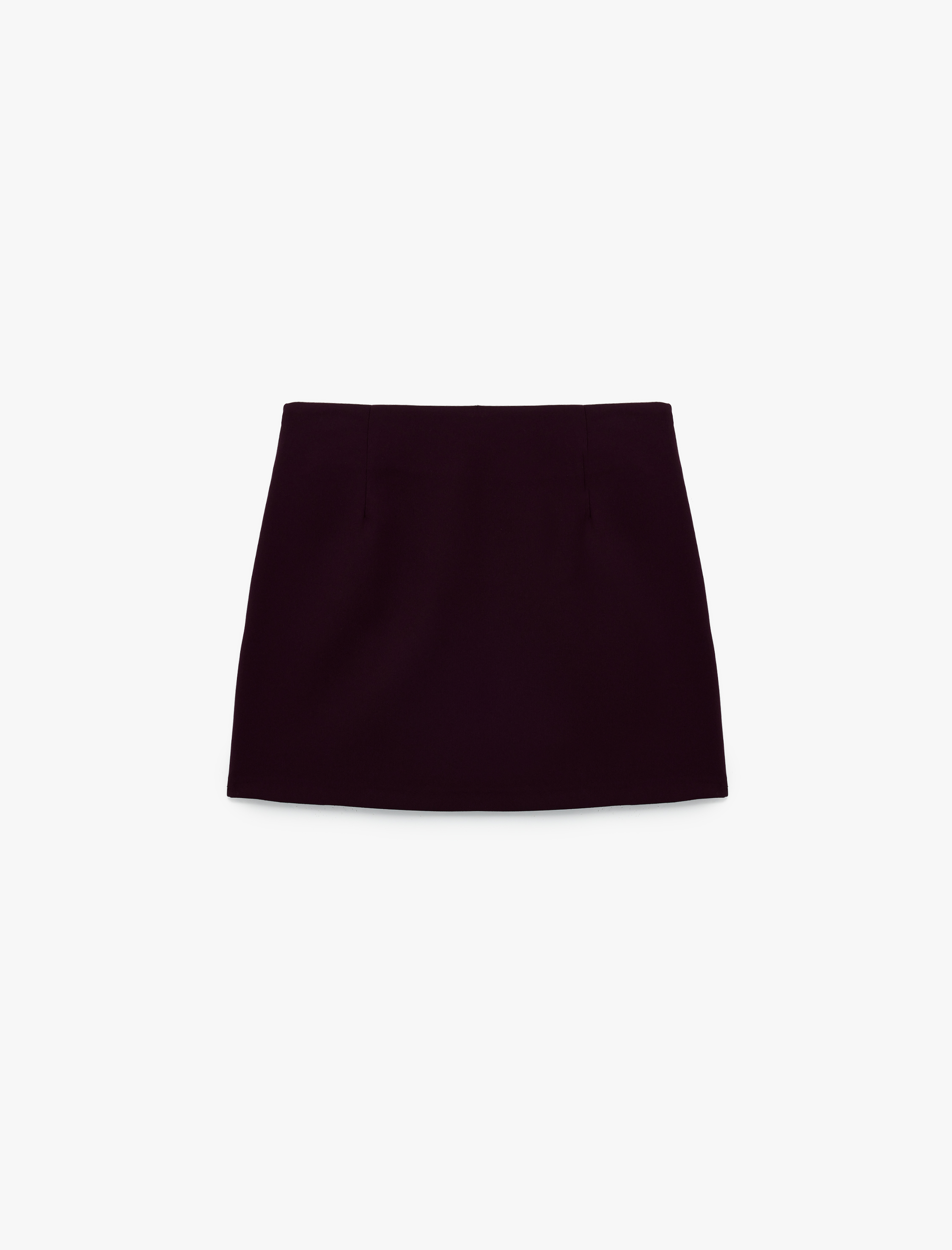   Ön Yırtmaçlı A Kesim Slim Fit Mini Etek