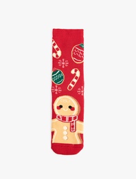 Yılbaşı Temalı Pamuklu Kalın Soket Çorap