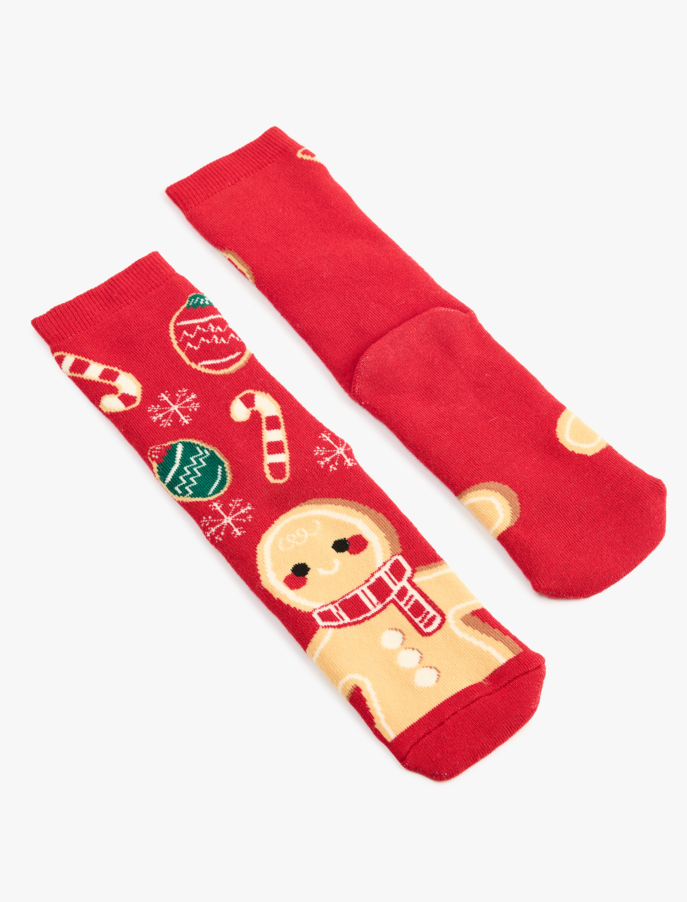  Kadın Yılbaşı Temalı Pamuklu Kalın Soket Çorap