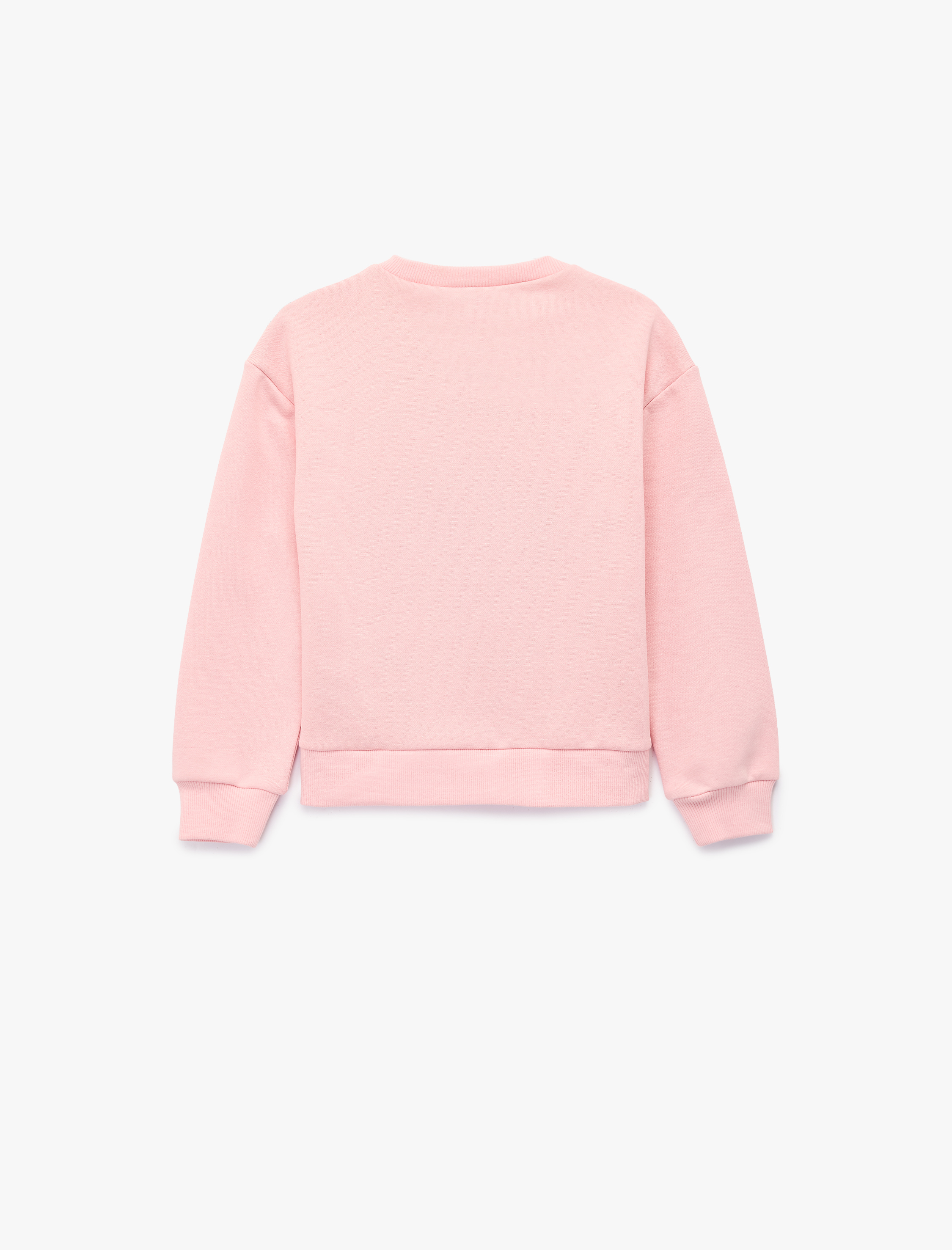  Kız Çocuk Pamuklu Uzun Kollu Unicorn Baskılı Şardonlu Sweatshirt