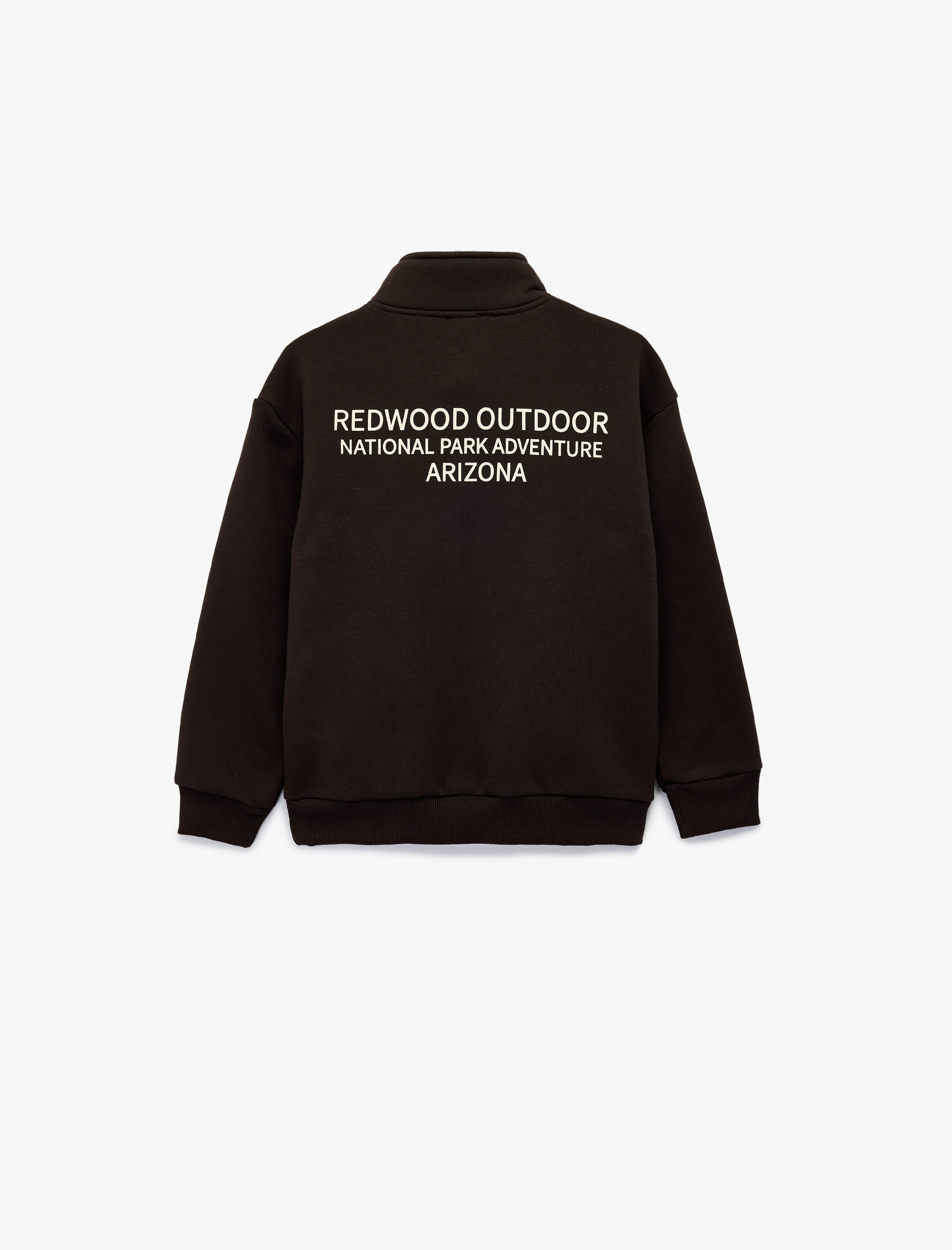  Erkek Çocuk Uzun Kollu Şardonlu Yarım Fermuarlı Dik Yaka Sweatshirt