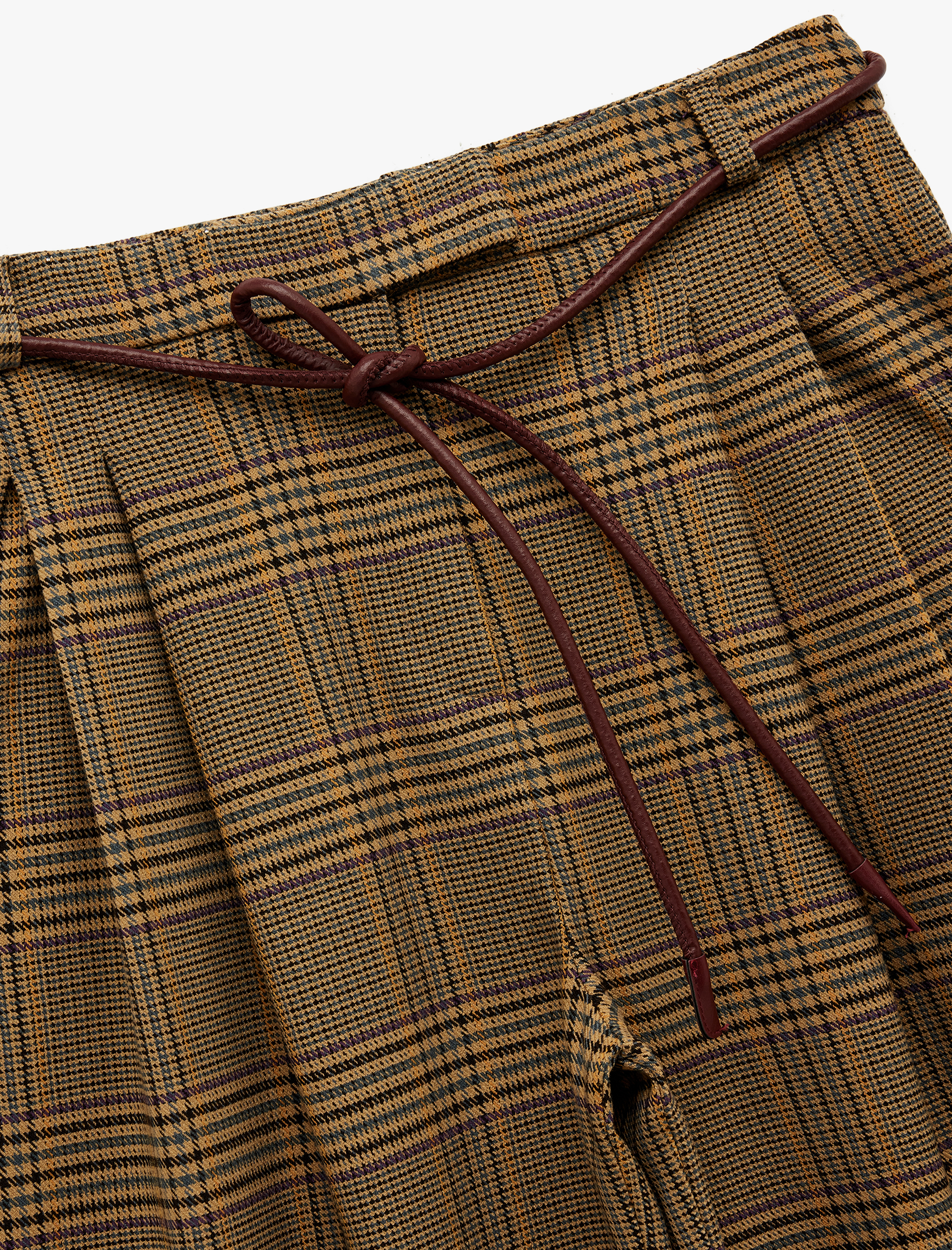   Koton X Melis Ağazat - Cepli Pile Detaylı Kemerli Ekose Balon Pantolon