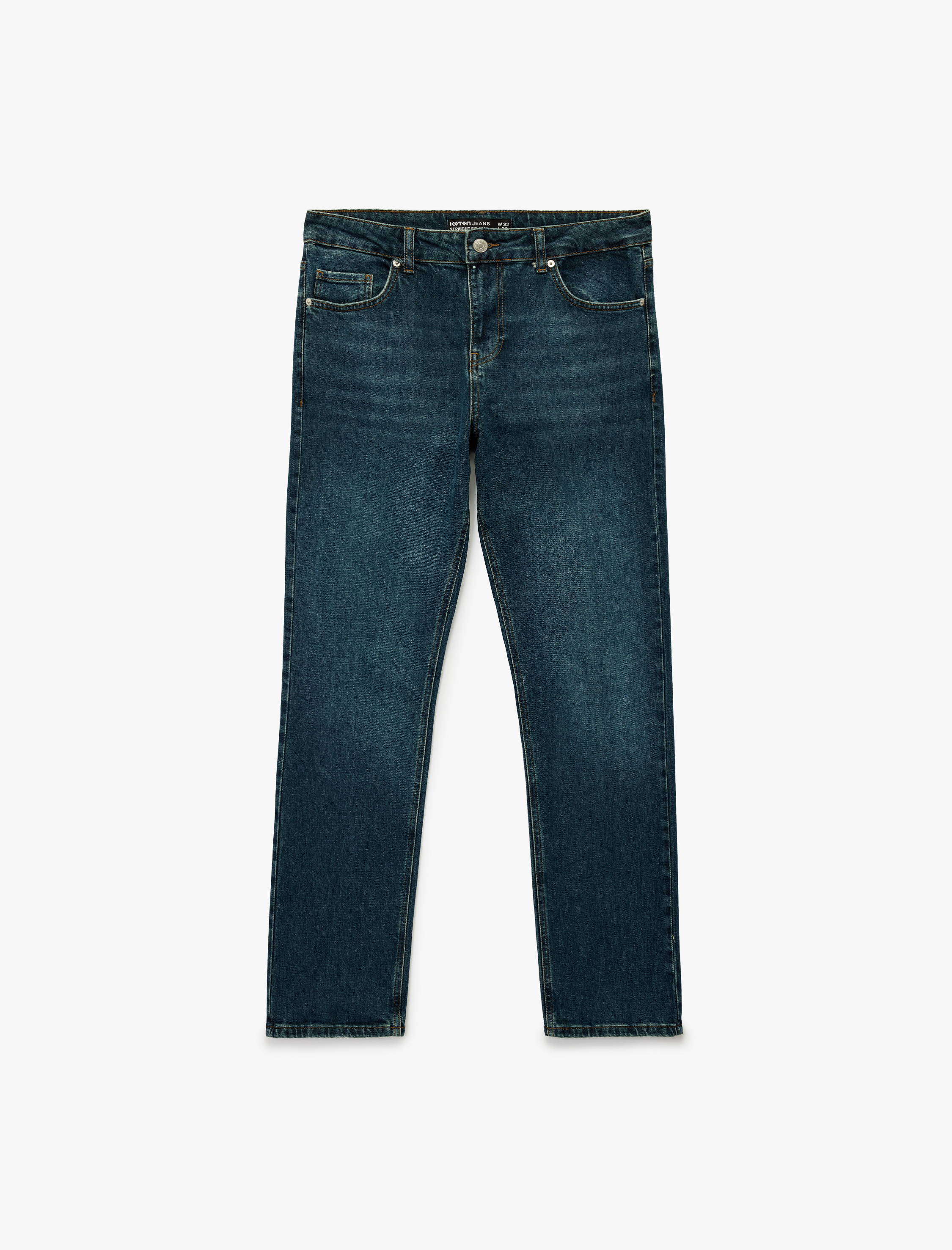   Pamuklu Normal Bel Straight Fit Jean Pantolon - Mark Jean