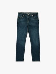 Pamuklu Normal Bel Straight Fit Jean Pantolon - Mark Jean